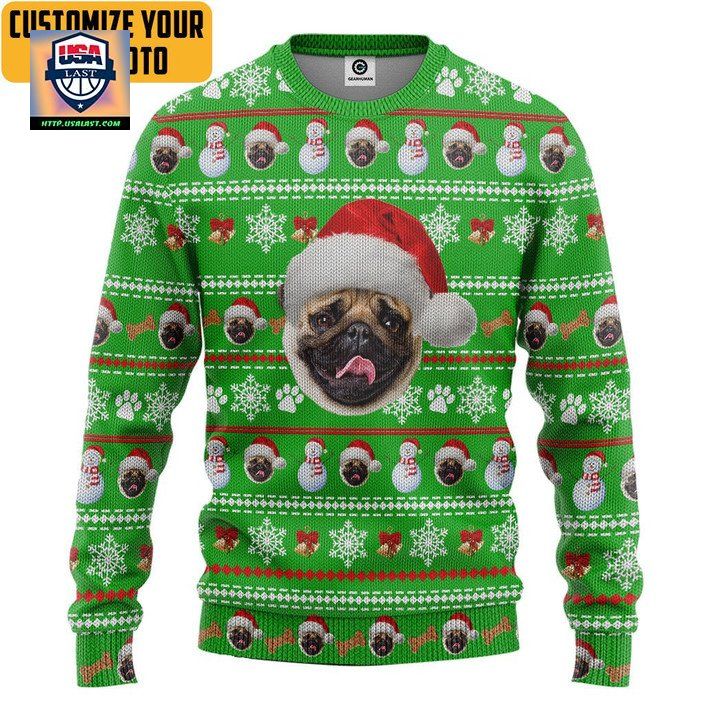 Personalized Dog Snowman Custom Christmas Sweater