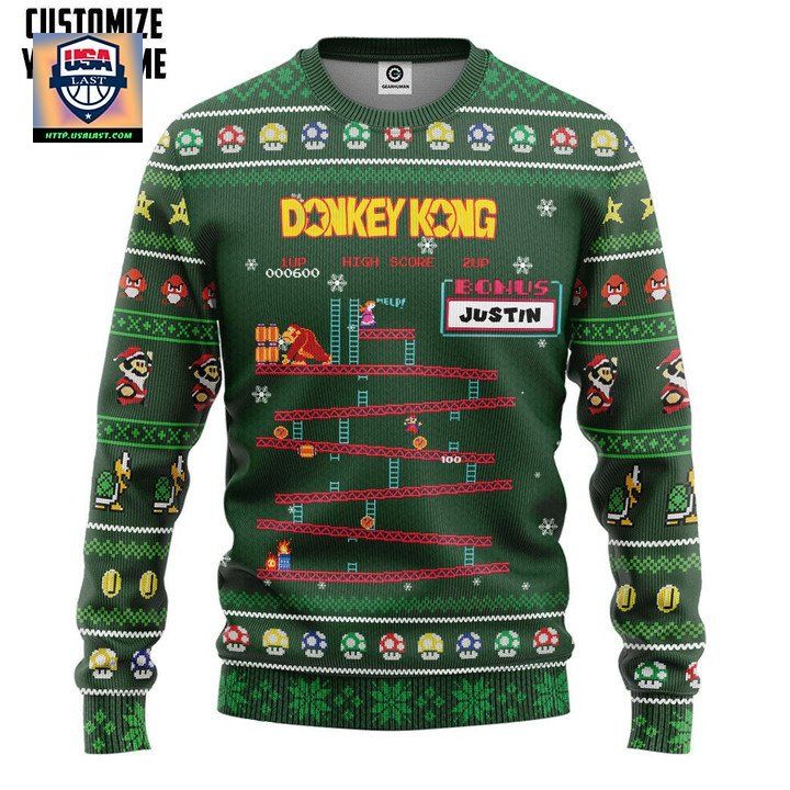 Personalized Donkey Dong Mario Custom Christmas Sweater