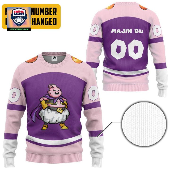 Personalized Dragon Ball Z Pixel Majin Buu Ugly Christmas Sweater