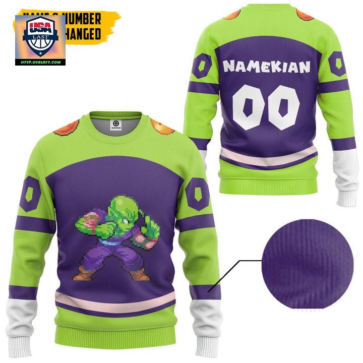 Personalized Dragon Ball Z Pixel Piccolo Ugly Christmas Sweater