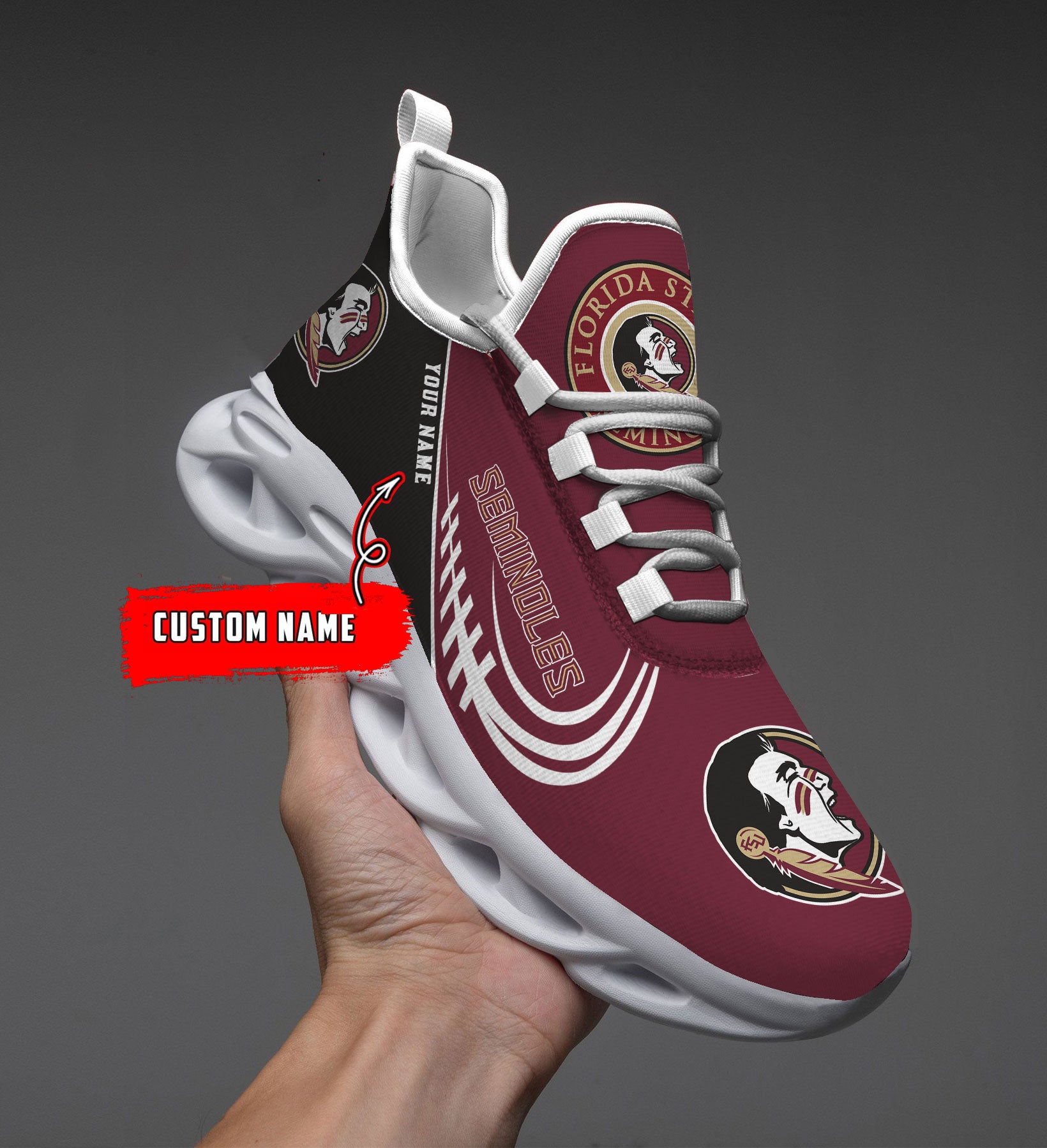 Personalized Florida State Seminoles NCAA Max Soul Shoes Sneakers for Men And Women – NCAA Fan Shoes, Team Sneakers