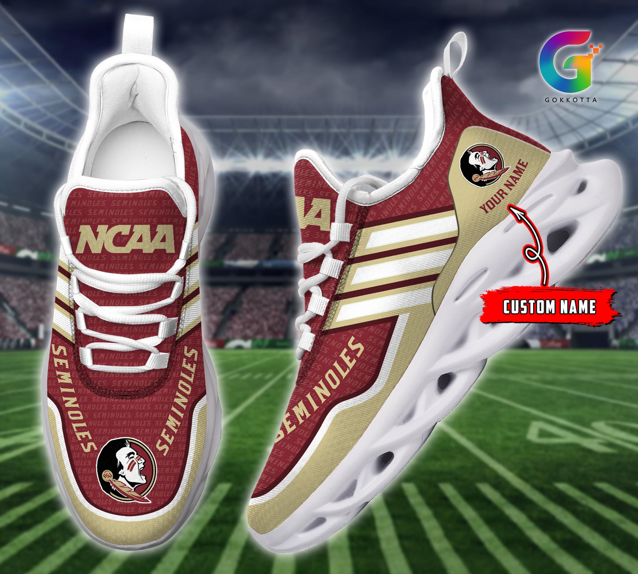 Personalized Florida State Seminoles NCAA Max Soul Shoes Sneakers for Men And Women – NCAA Fan Shoes, Team Sneakers