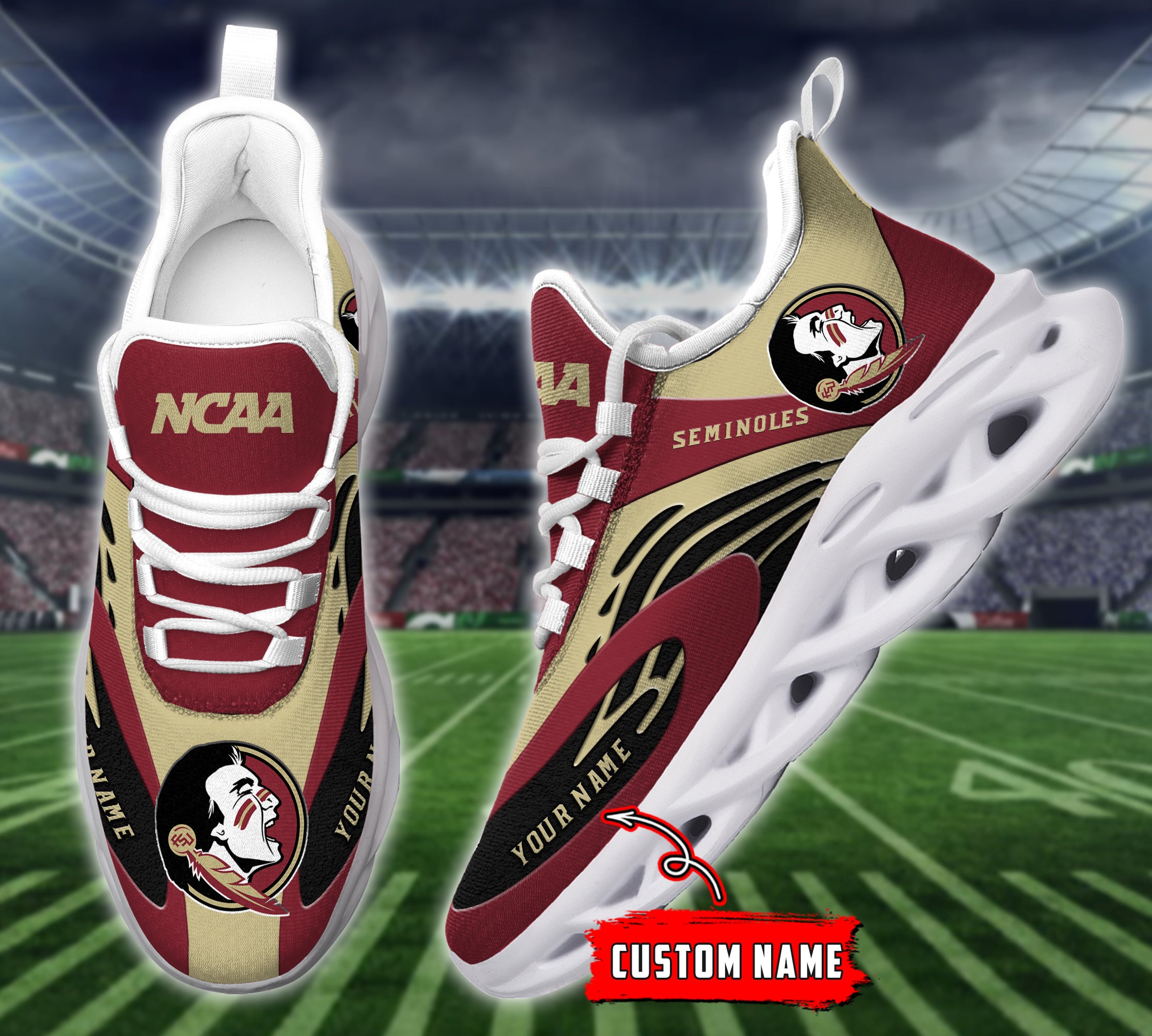 Personalized Florida State Seminoles NCAA Max Soul Shoes Sneakers for Men And Women – NCAA Fan Shoes, Team Sneakers