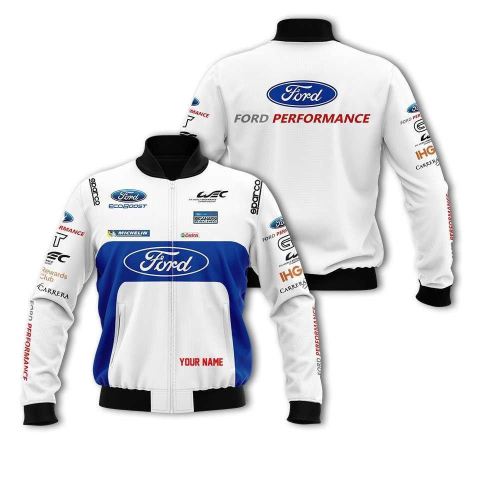 Personalized Ford Performance Racing Sparco Bomber Jacket | Motorsport Racing Jacket for Men & Women | Racing Fan Gift