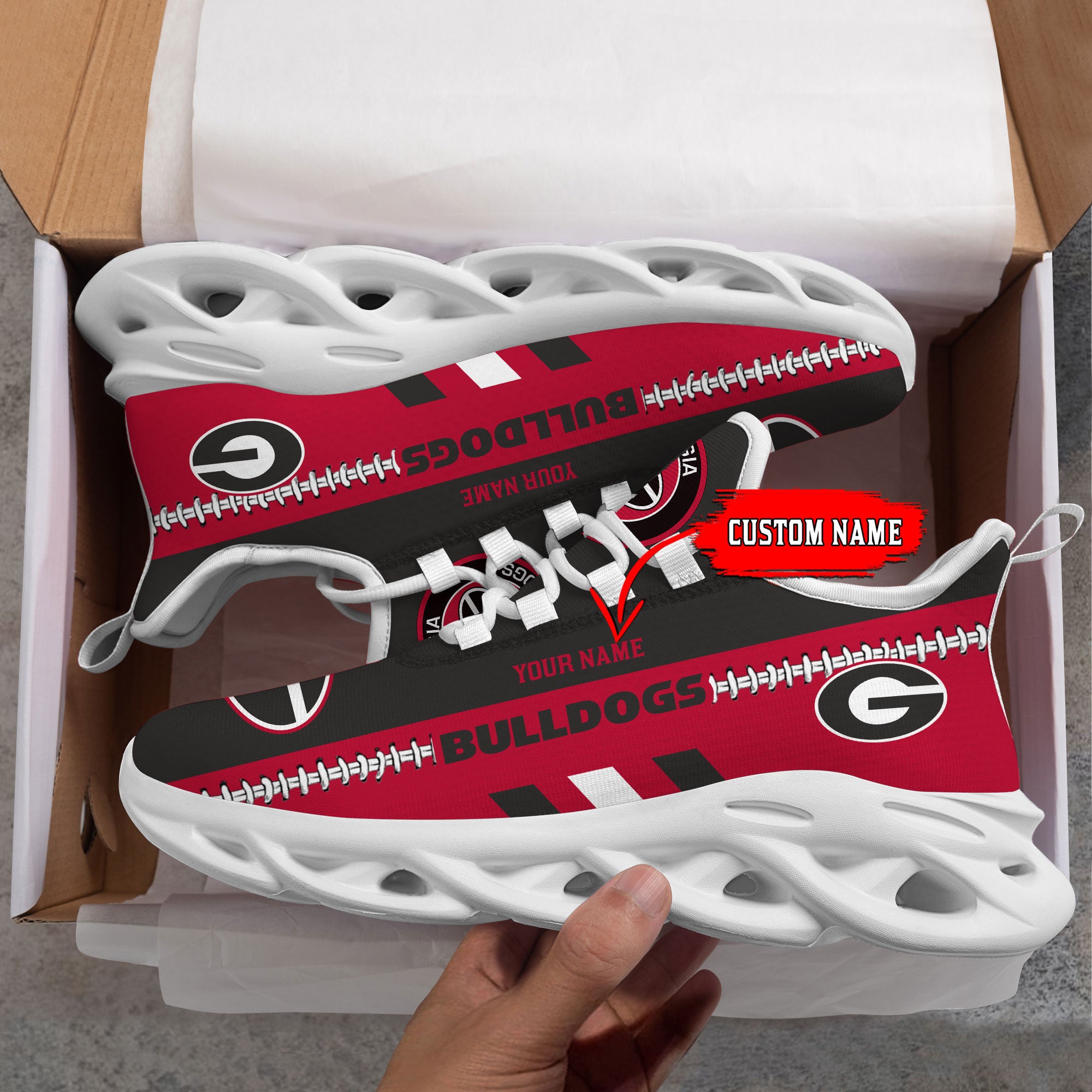 Personalized Georgia Bulldogs Max Soul Shoes Sneakers for Men And Women – Casual Shoes, Streetwear Shoes - Image 3
