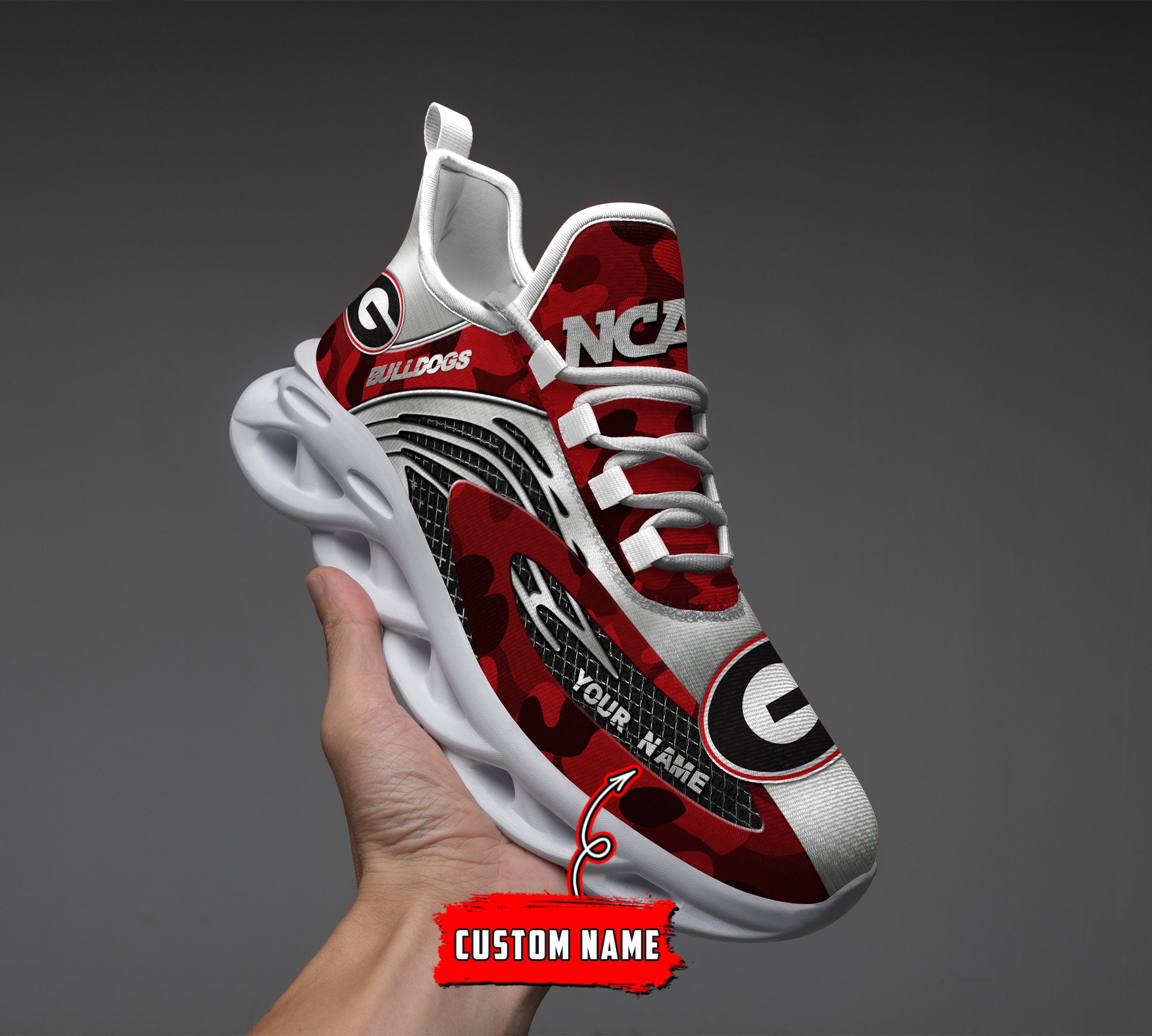 Personalized Georgia Bulldogs NCAA Max Soul Shoes Sneakers for Men And Women – NCAA Fan Shoes, Team Sneakers - Image 4