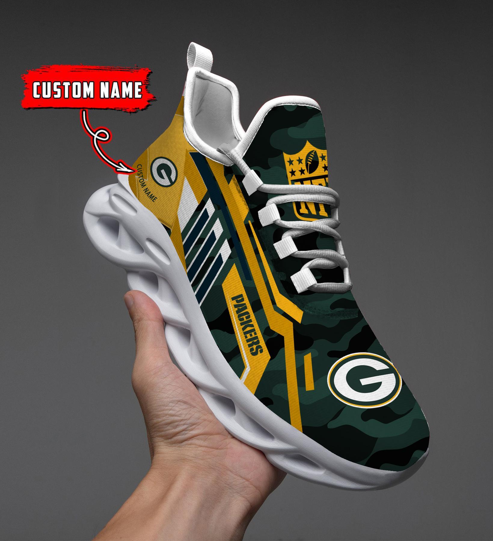 Personalized Green Bay Packers Max Soul Shoes Sneakers for Men And Women – NFL Football Fan Shoes, Team Sneakers