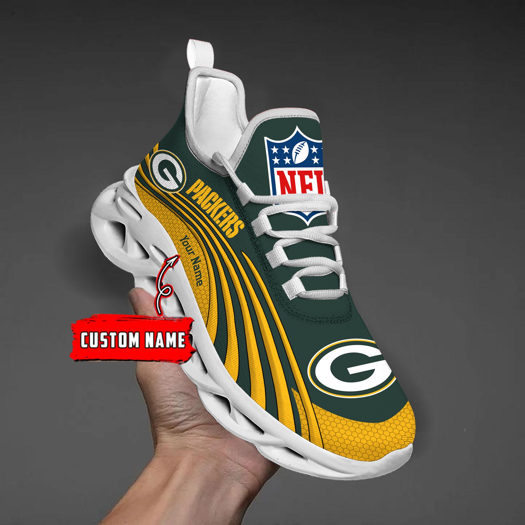Personalized Green Bay Packers Max Soul Shoes Sneakers for Men And Women – NFL Football Fan Shoes, Team Sneakers