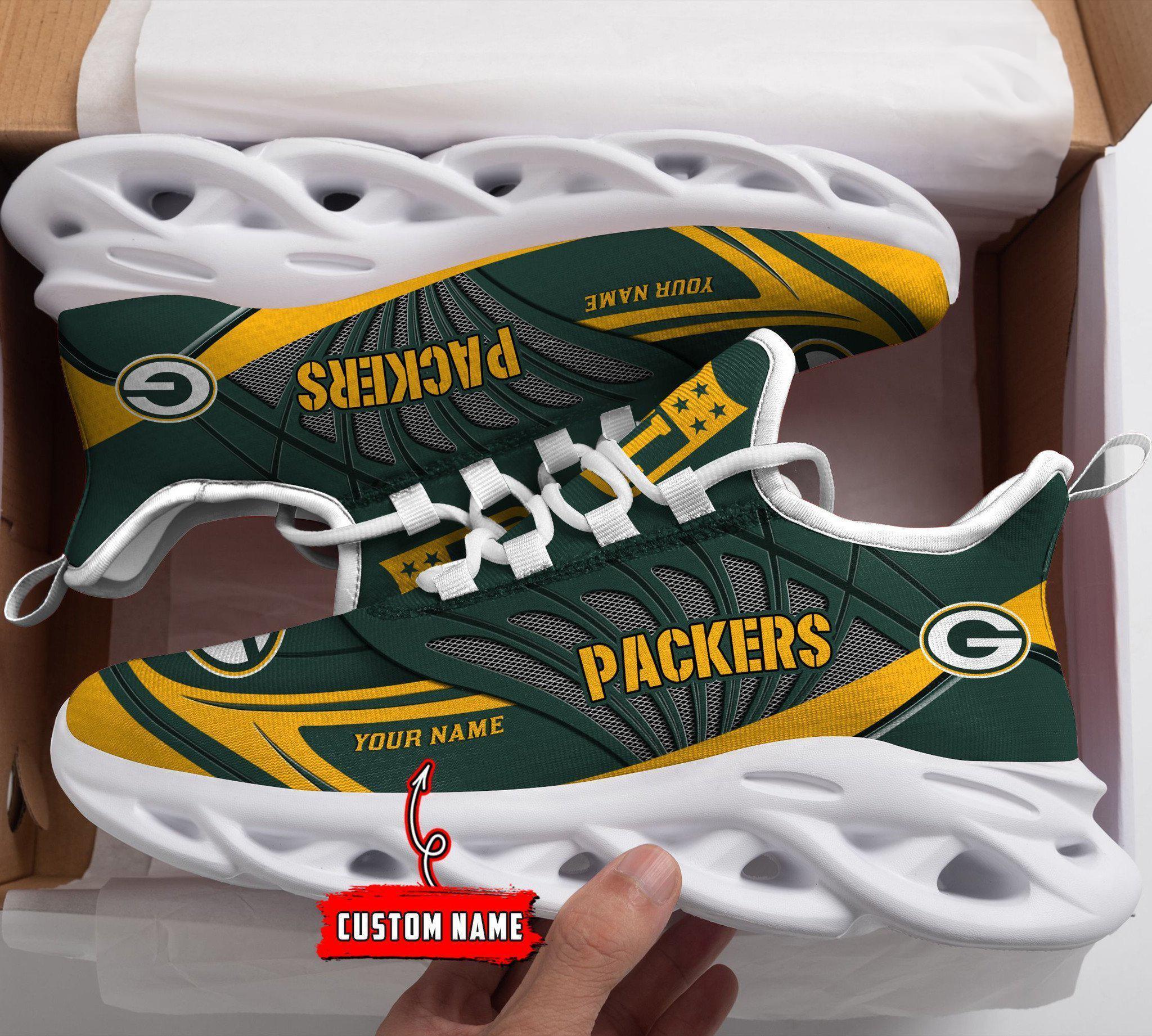 Personalized Green Bay Packers Max Soul Shoes Sneakers for Men And Women – NFL Football Fan Shoes, Team Sneakers