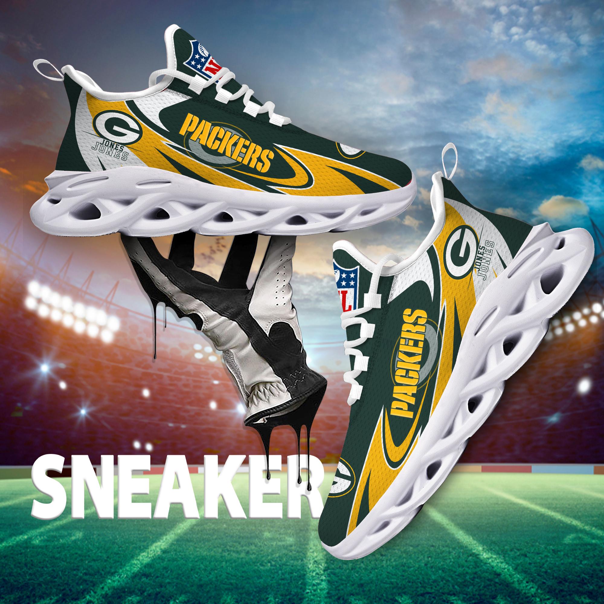 Personalized Green Bay Packers Max Soul Shoes Sneakers for Men And Women – NFL Football Fan Shoes, Team Sneakers