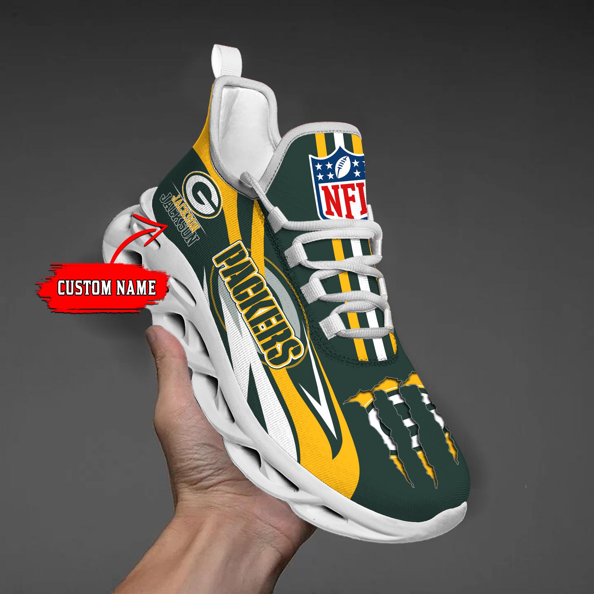 Personalized Green Bay Packers Max Soul Shoes Sneakers for Men And Women – NFL Football Fan Shoes, Team Sneakers