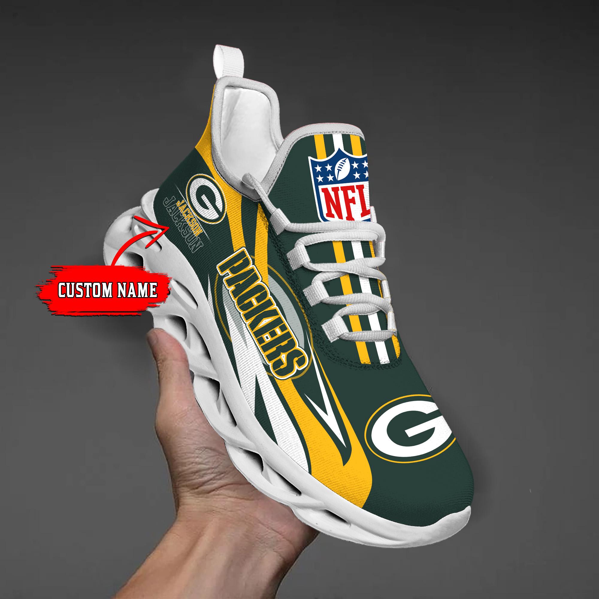 Personalized Green Bay Packers Max Soul Shoes Sneakers for Men And Women – NFL Football Fan Shoes, Team Sneakers