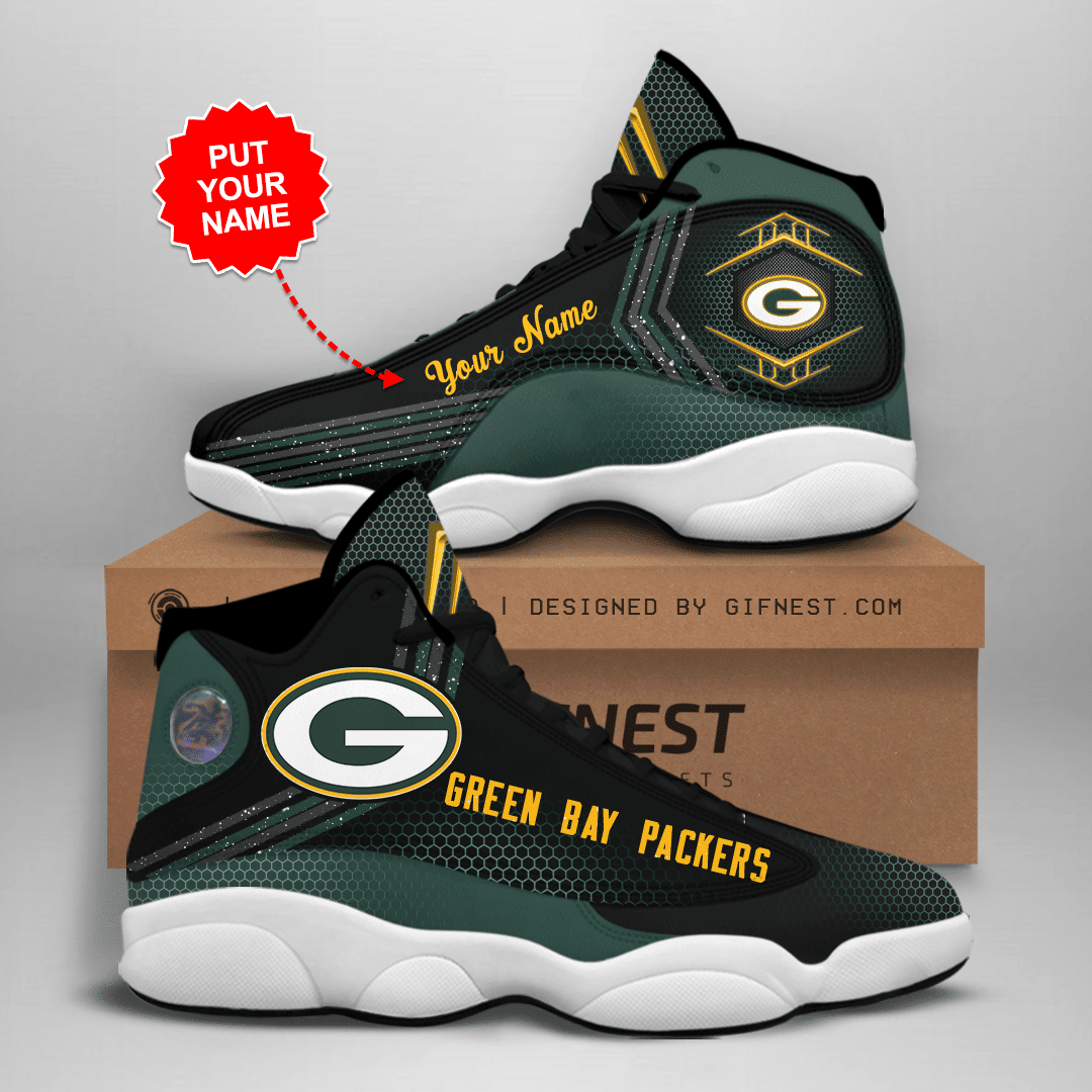 Personalized Green Bay Packers NFL JD13 Sneakers Shoes for Men & Women | Custom Fan Gift