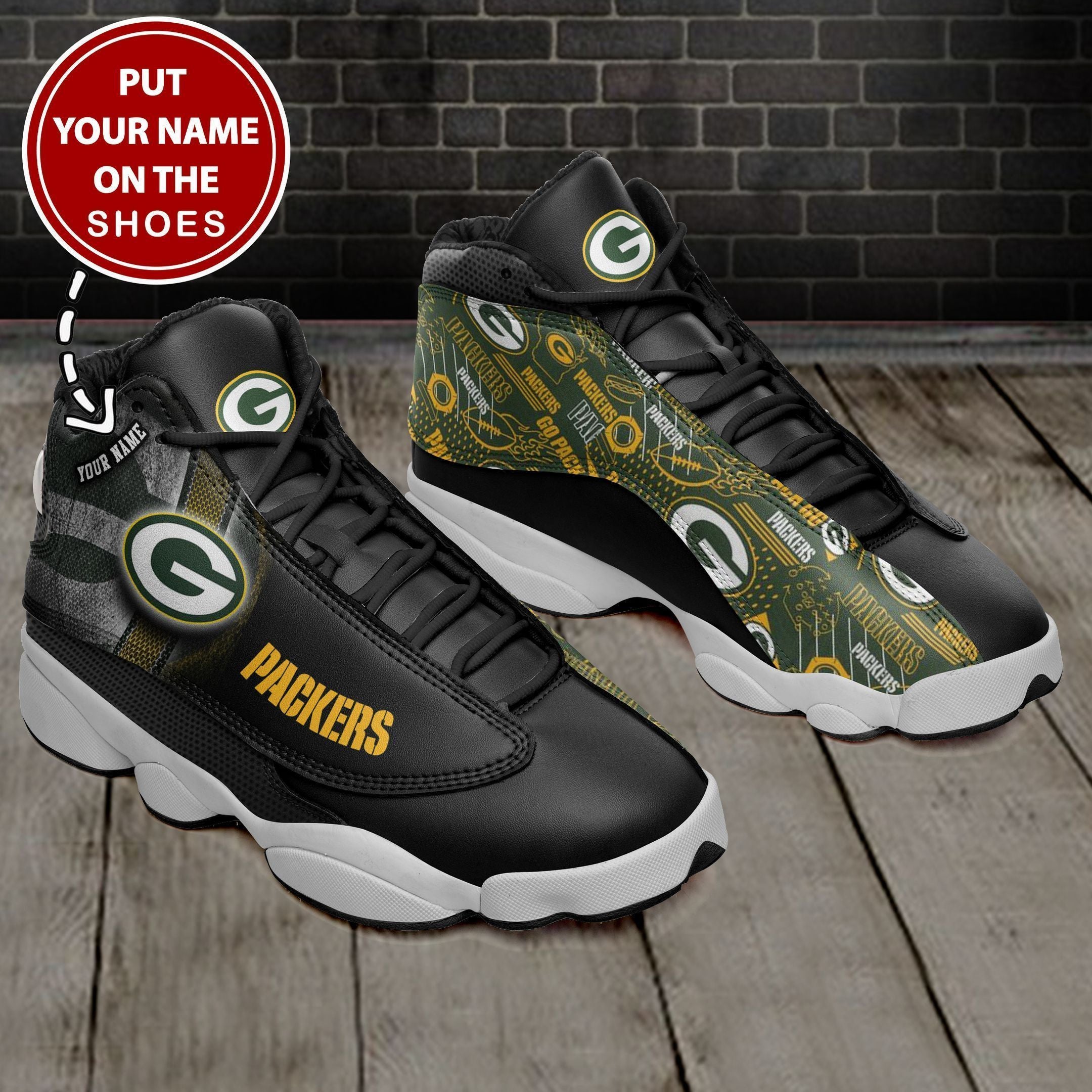 Personalized Green Bay Packers NFL JD13 Sneakers Shoes for Men & Women | Custom Fan Gift