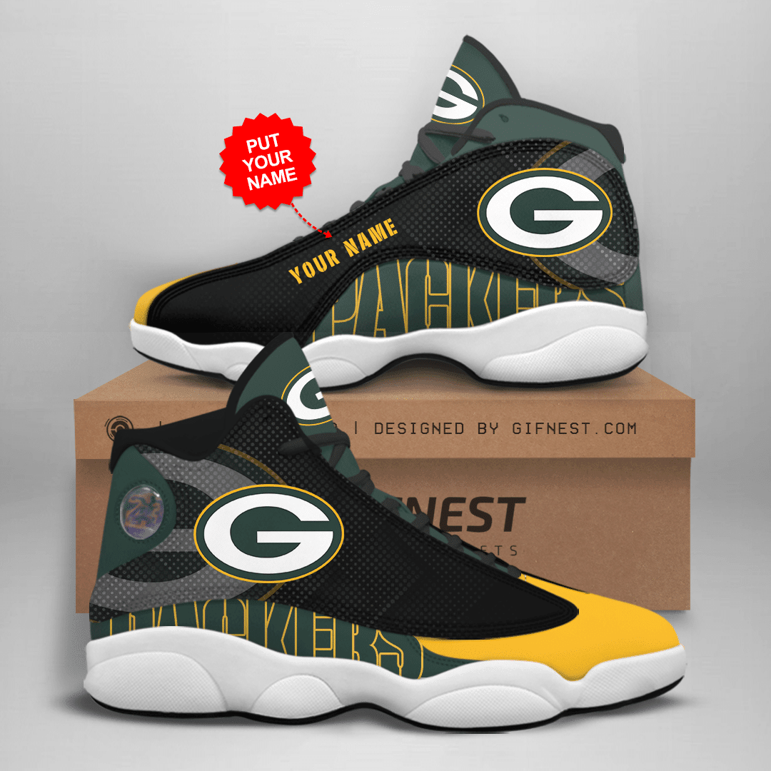 Personalized Green Bay Packers NFL JD13 Sneakers Shoes for Men & Women | Custom Fan Gift
