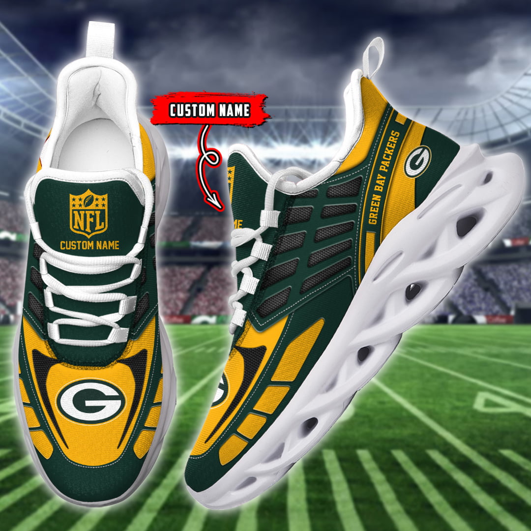 Personalized Green Bay Packers NFL Max Soul Shoes Sneakers for Men And Women – NFL Football Fan Shoes, Team Sneakers