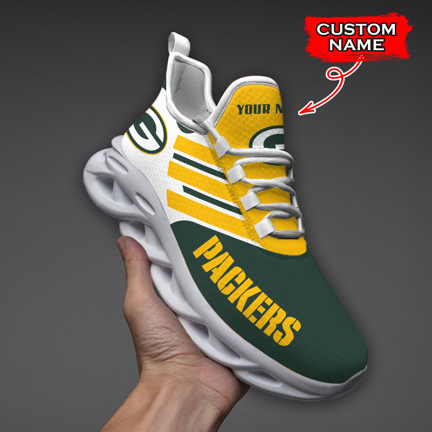 Personalized Green Bay Packers NFL Max Soul Shoes Sneakers for Men And Women – NFL Football Fan Shoes, Team Sneakers