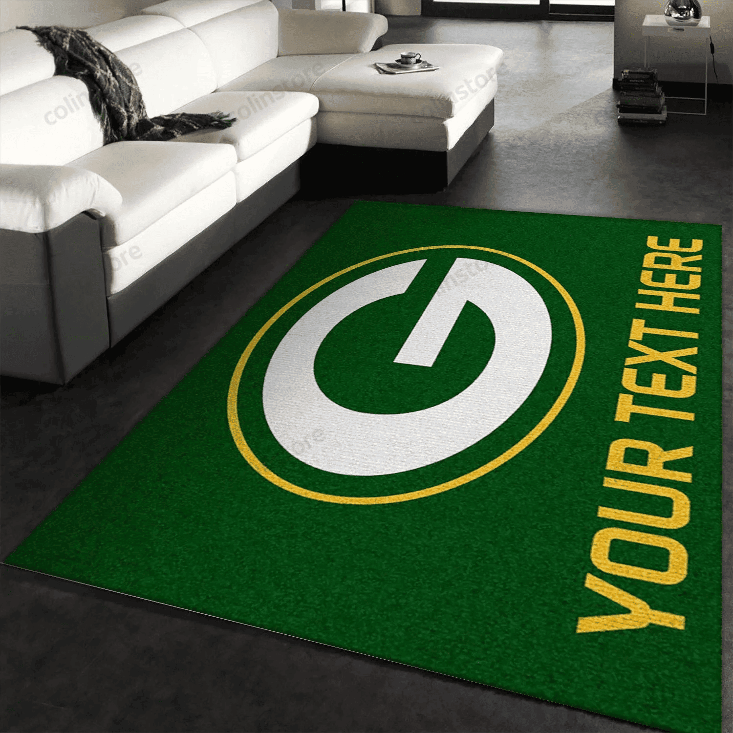 Personalized Green Bay Packers Personalized Accent Rug Rectangle Area Rug – Full Print Carpet For Living Room & Bedroom Home Decor