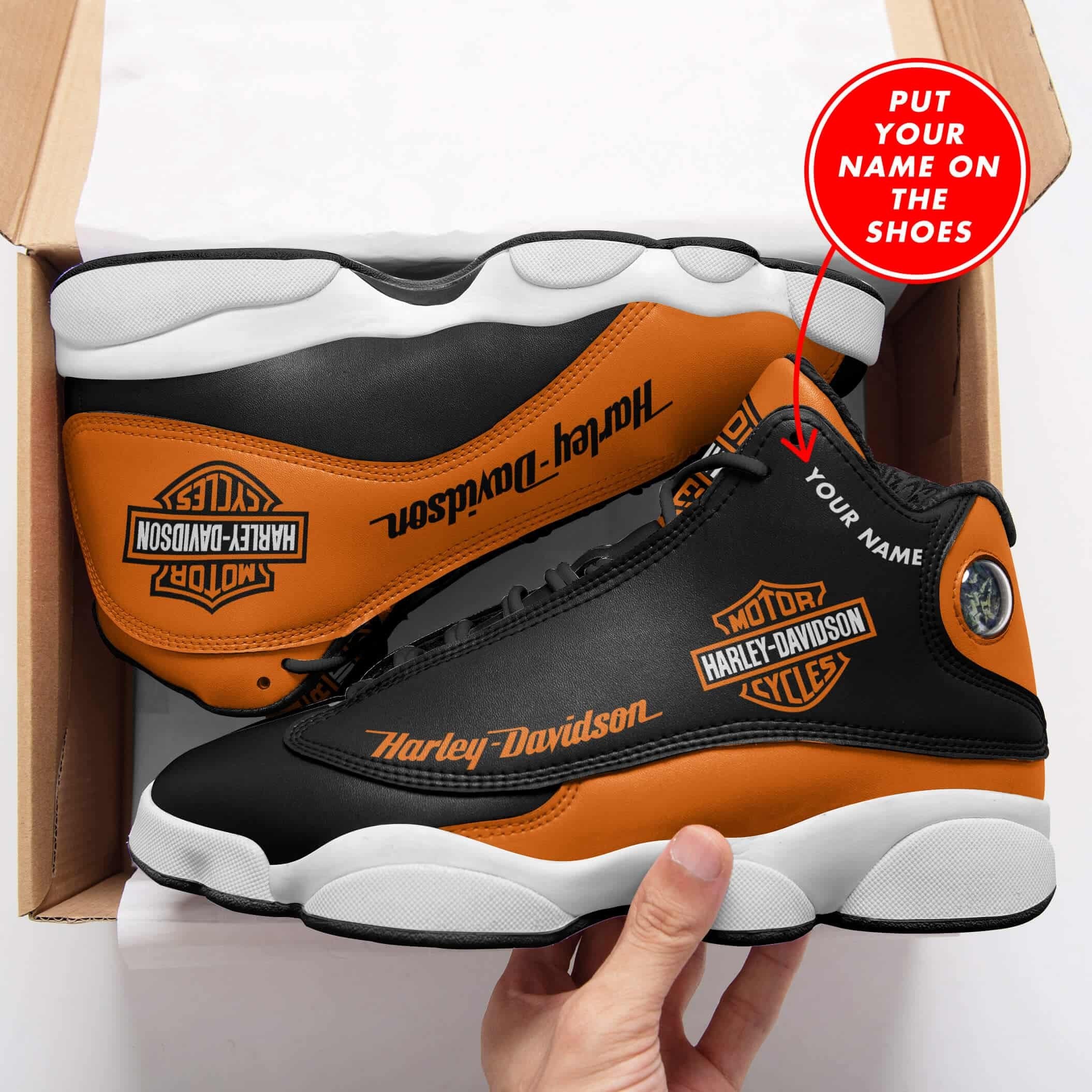Personalized Harley Davidson JD13 Sneakers Shoes for Men & Women | Personalized Gift for Style Lovers