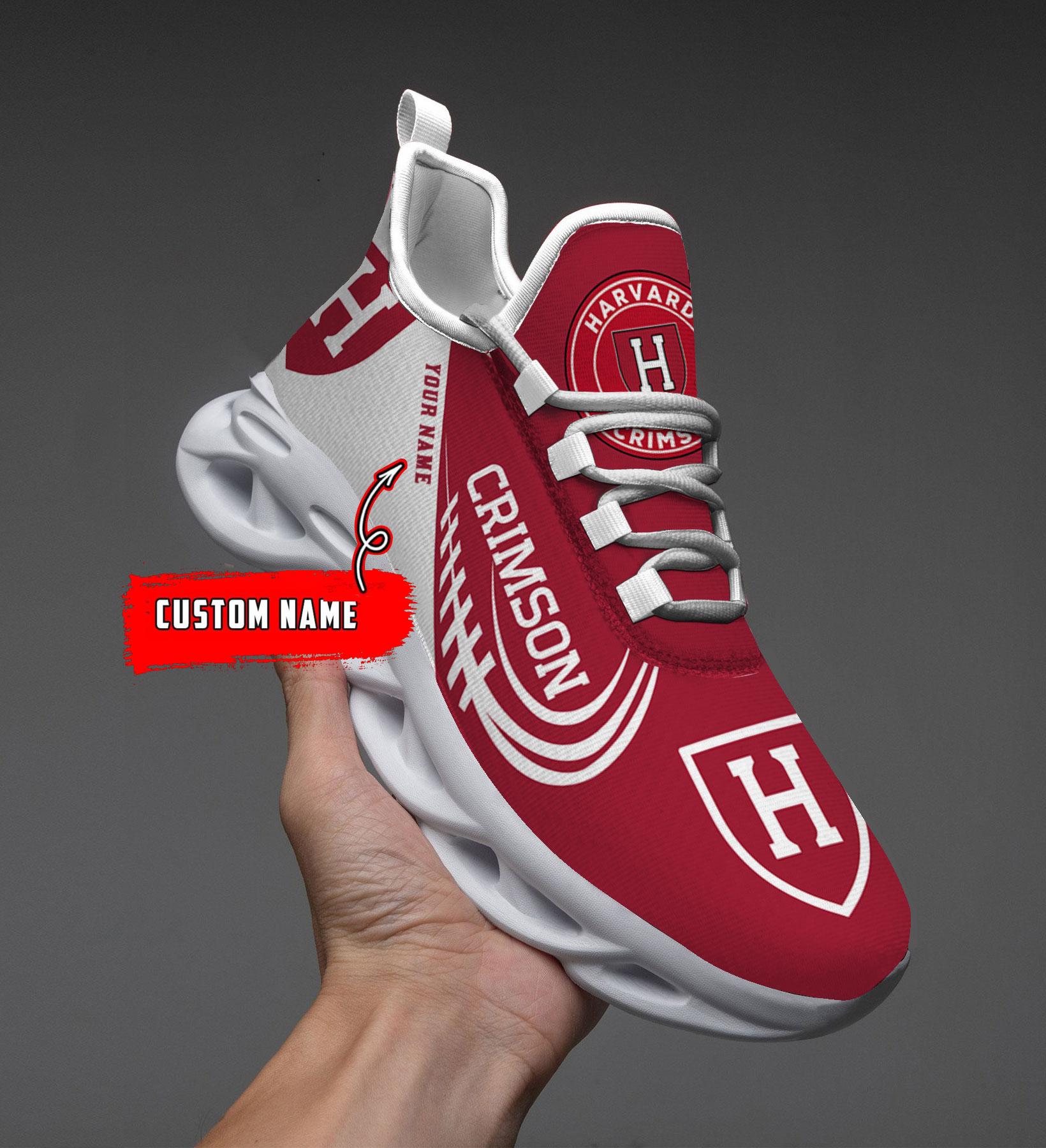 Personalized Harvard Crimson Max Soul Shoes Sneakers for Men And Women – Casual Shoes, Streetwear Shoes