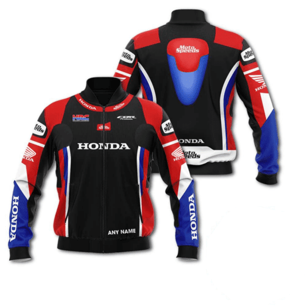 Personalized Honda Motogp Racing Bomber Jacket | Motorsport Racing Jacket for Men & Women | Racing Fan Gift