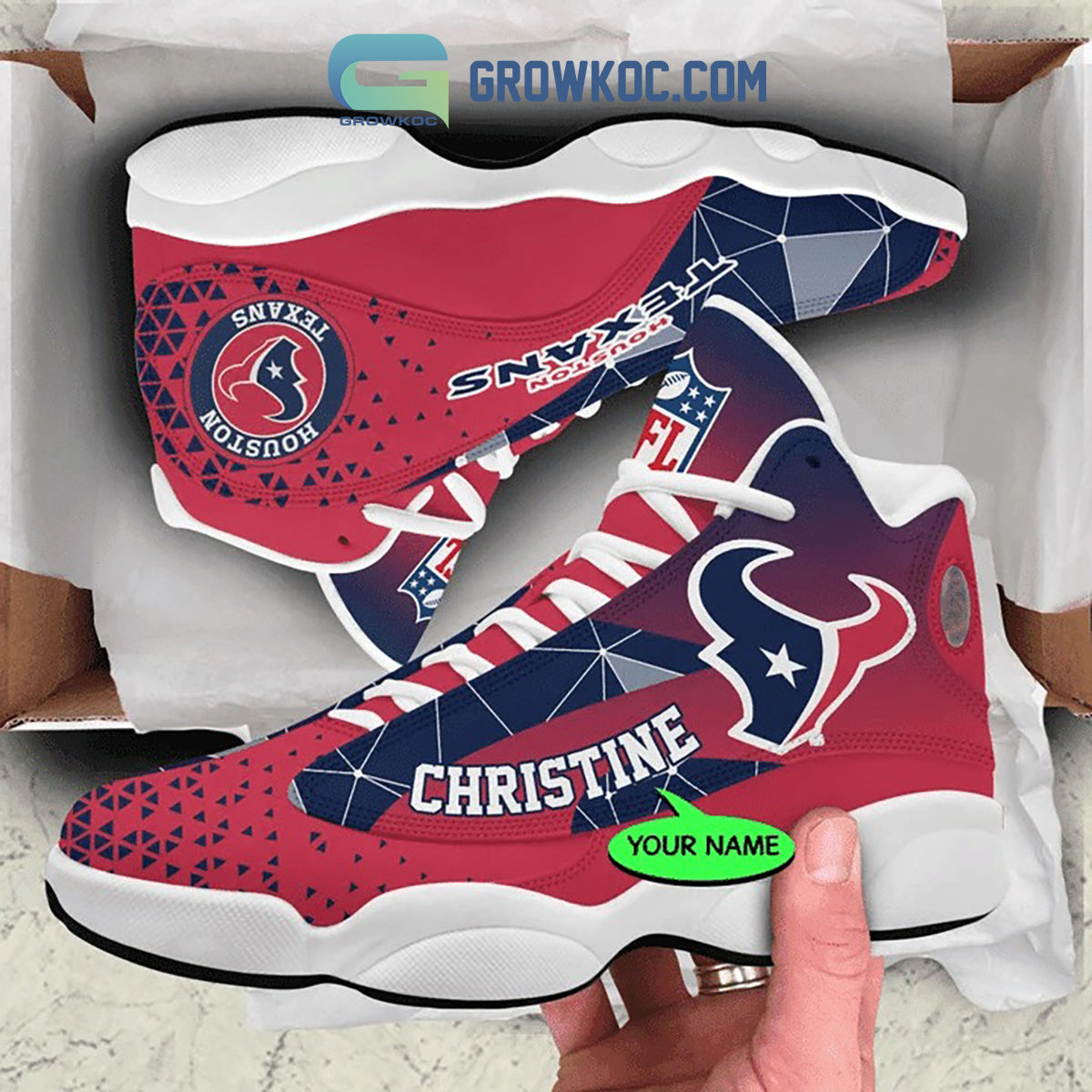 Personalized Houston Texans JD13 Sneakers Shoes for Men & Women | Custom Fan Gift