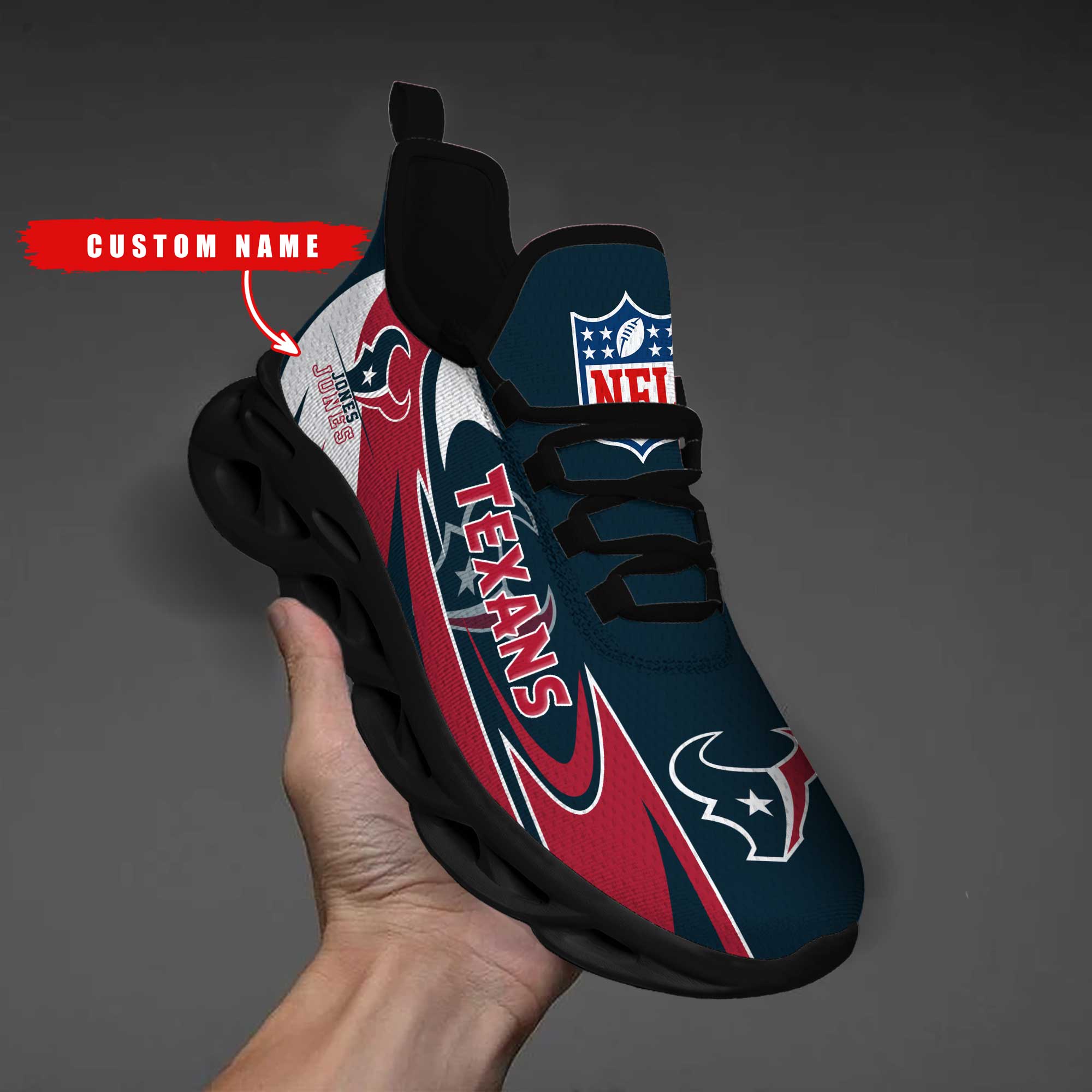 Personalized Houston Texans Max Soul Shoes Sneakers for Men And Women – NFL Football Fan Shoes, Team Sneakers - Image 6
