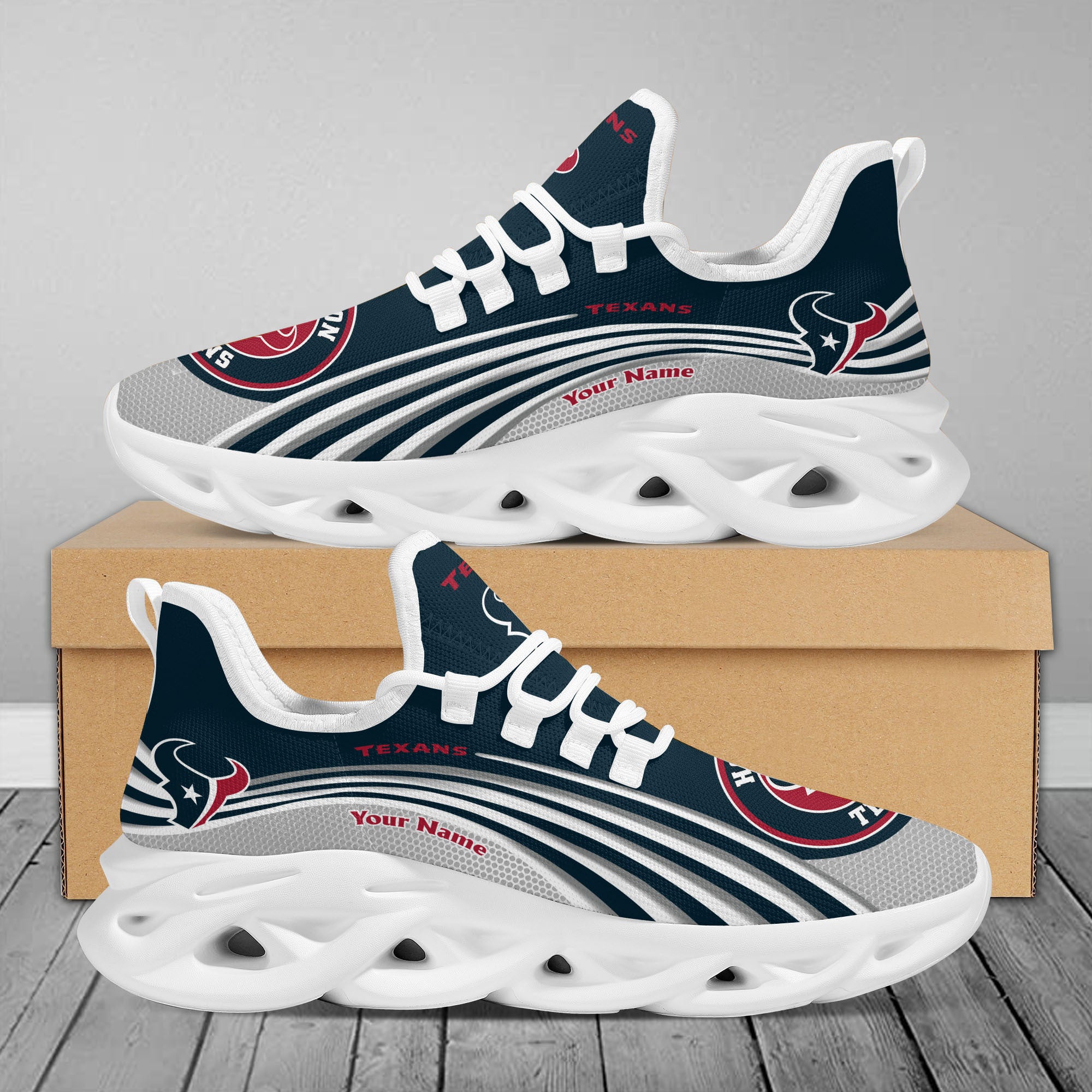 Personalized Houston Texans Max Soul Shoes Sneakers for Men And Women – NFL Football Fan Shoes, Team Sneakers