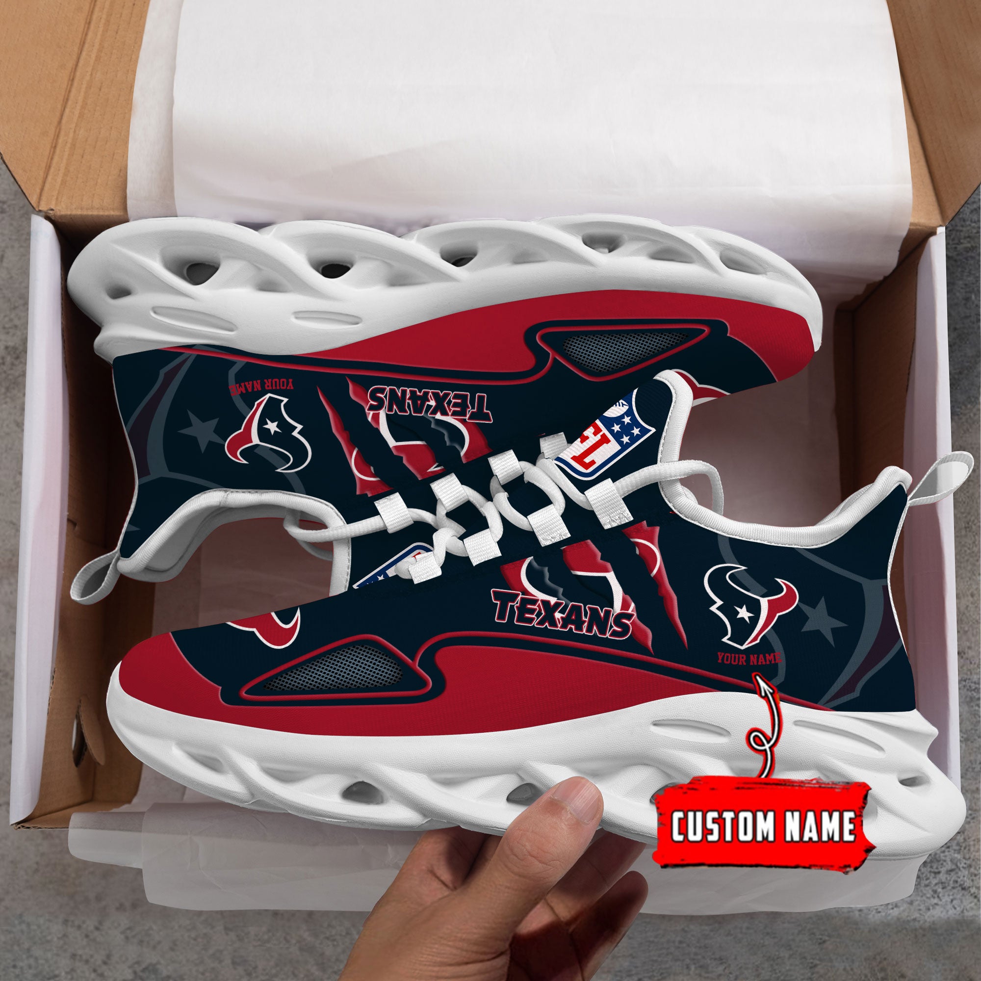 Personalized Houston Texans Max Soul Shoes Sneakers for Men And Women – NFL Football Fan Shoes, Team Sneakers - Image 6