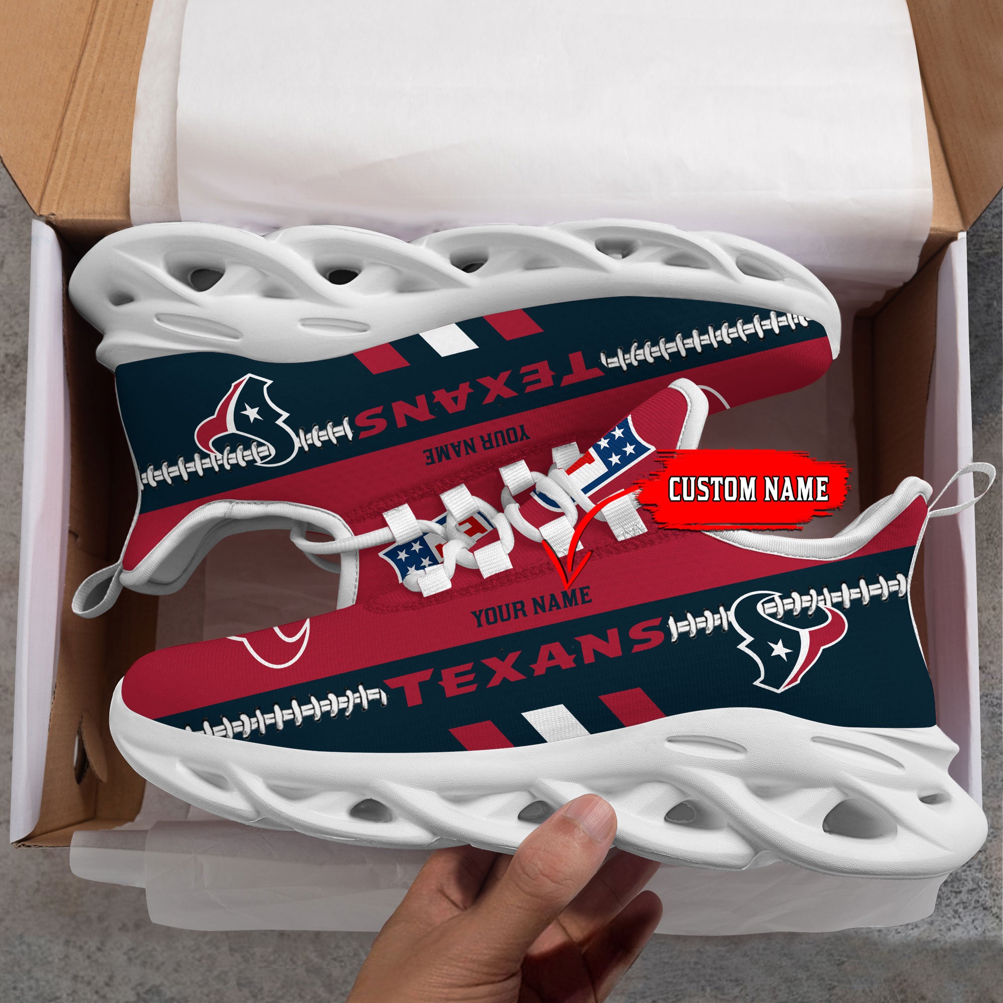 Personalized Houston Texans Max Soul Shoes Sneakers for Men And Women – NFL Football Fan Shoes, Team Sneakers - Image 3