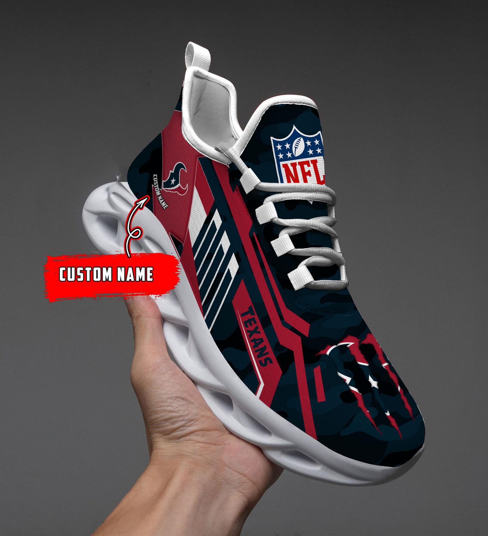 Personalized Houston Texans Max Soul Shoes Sneakers for Men And Women – NFL Football Fan Shoes, Team Sneakers