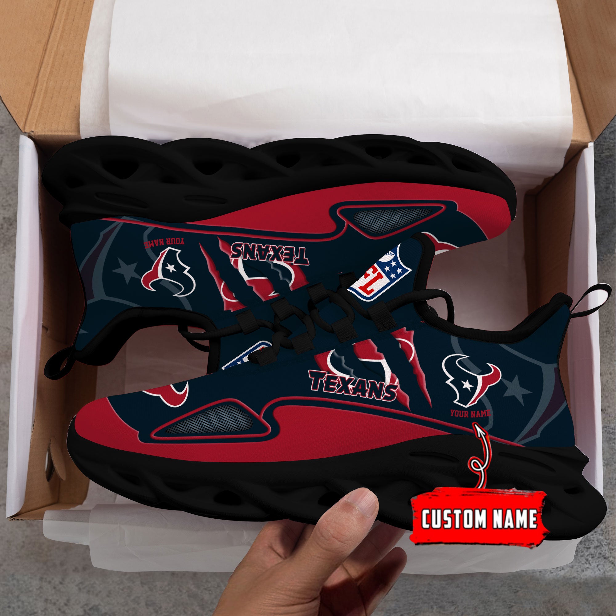 Personalized Houston Texans Max Soul Shoes Sneakers for Men And Women – NFL Football Fan Shoes, Team Sneakers - Image 5
