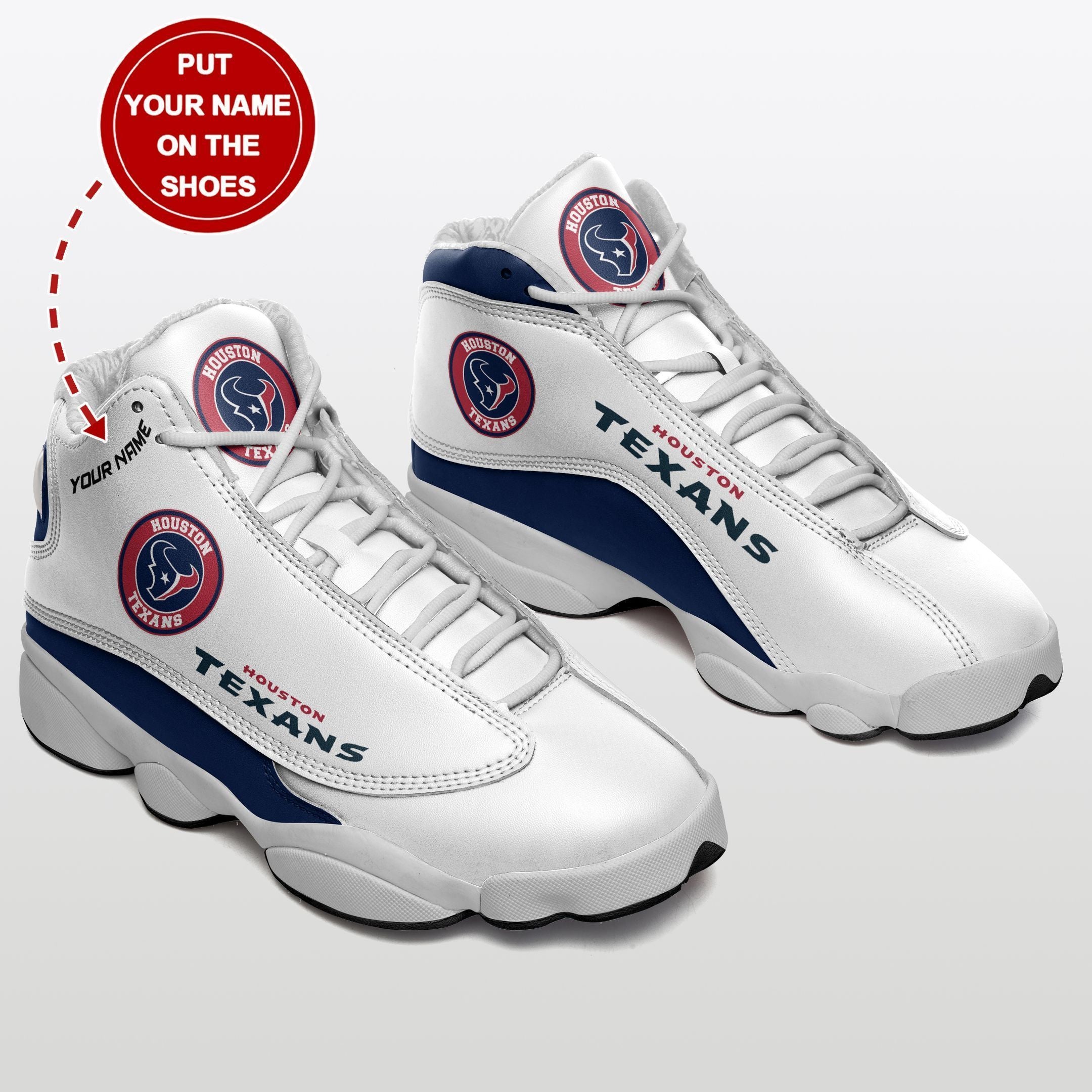 Personalized Houston Texans NFL JD13 Sneakers Shoes for Men & Women | Custom Fan Gift