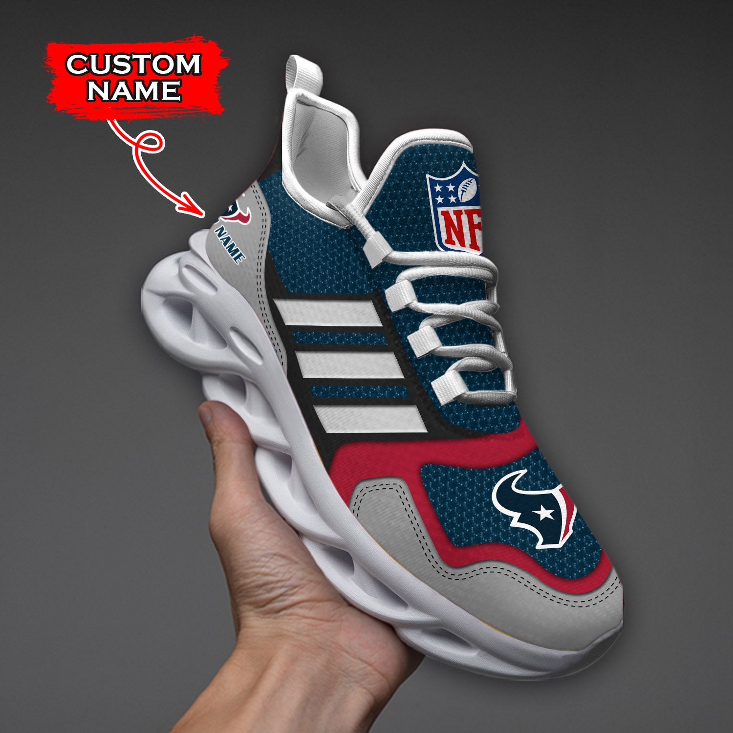 Personalized Houston Texans NFL Max Soul Shoes Sneakers for Men And Women – NFL Football Fan Shoes, Team Sneakers