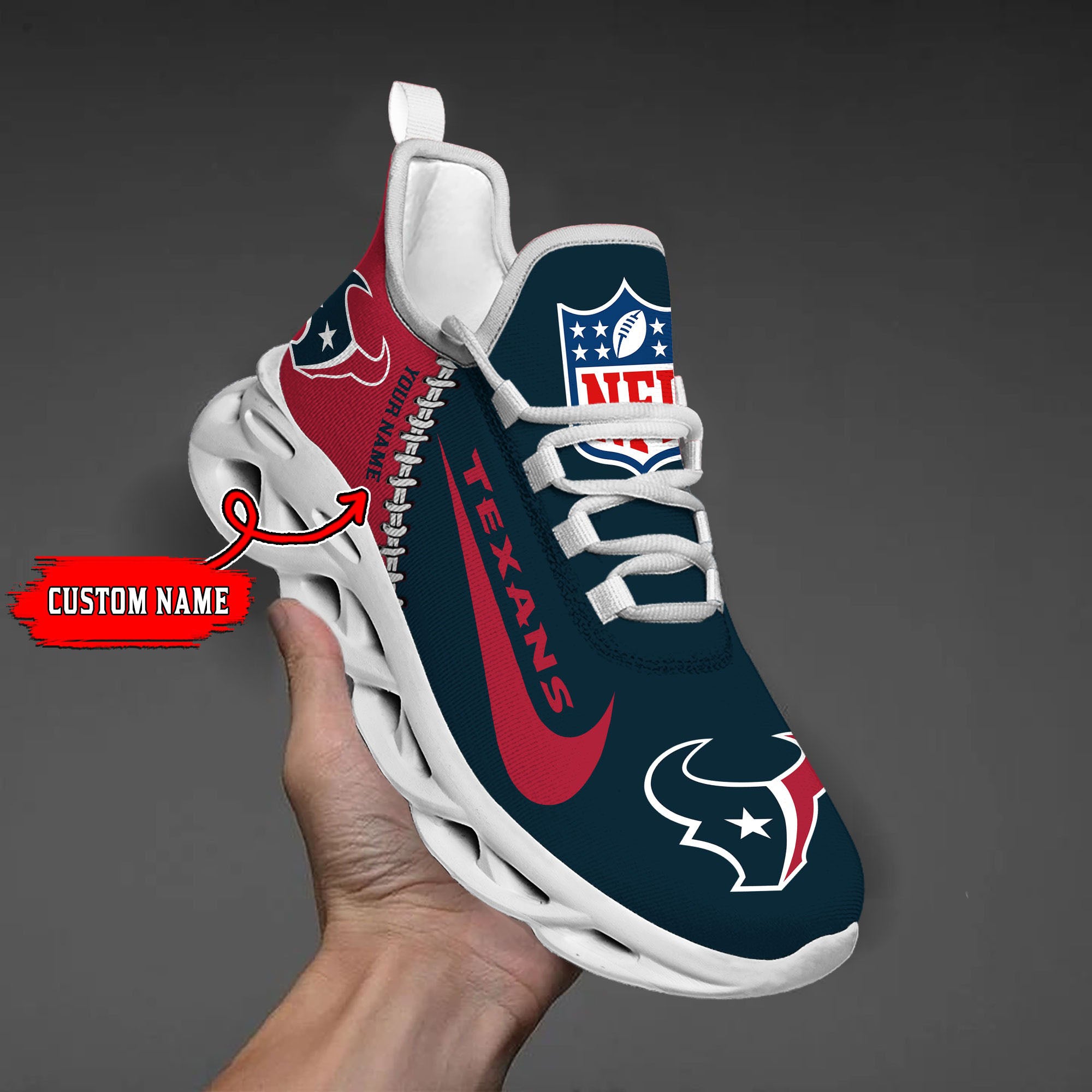 Personalized Houston Texans NFL Max Soul Shoes Sneakers for Men And Women – NFL Football Fan Shoes, Team Sneakers