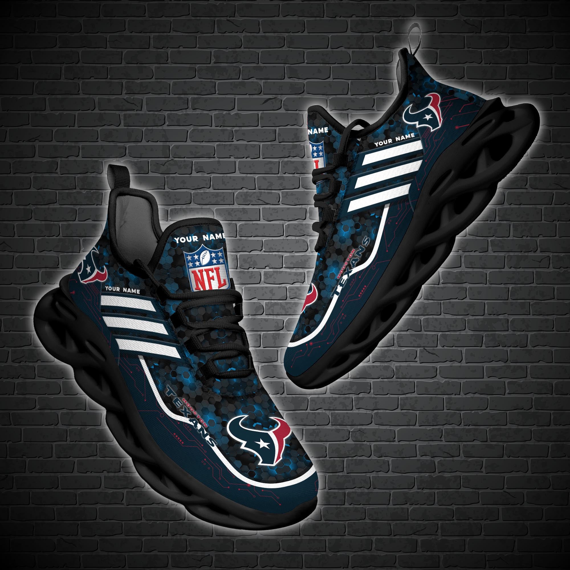 Personalized Houston Texans NFL Max Soul Shoes Sneakers for Men And Women – NFL Football Fan Shoes, Team Sneakers - Image 3