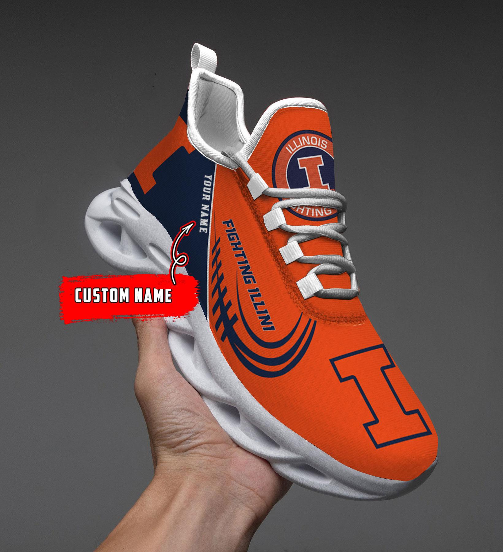 Personalized Illinois Fighting Illini Max Soul Shoes Sneakers for Men And Women – Casual Shoes, Streetwear Shoes