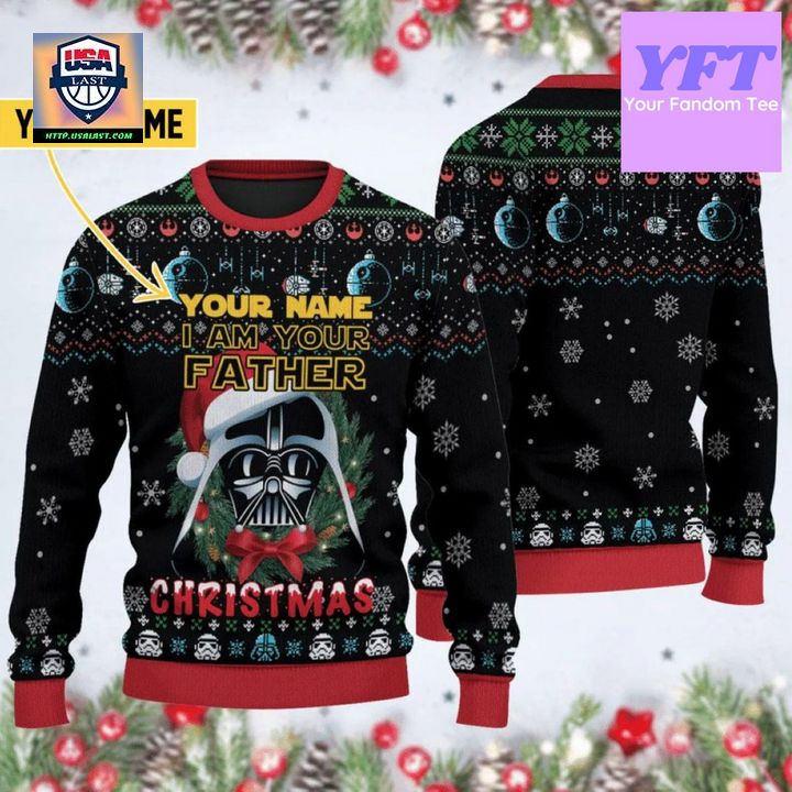 Personalized Im Your Father D Vader Xmas 3d Ugly Christmas Sweater