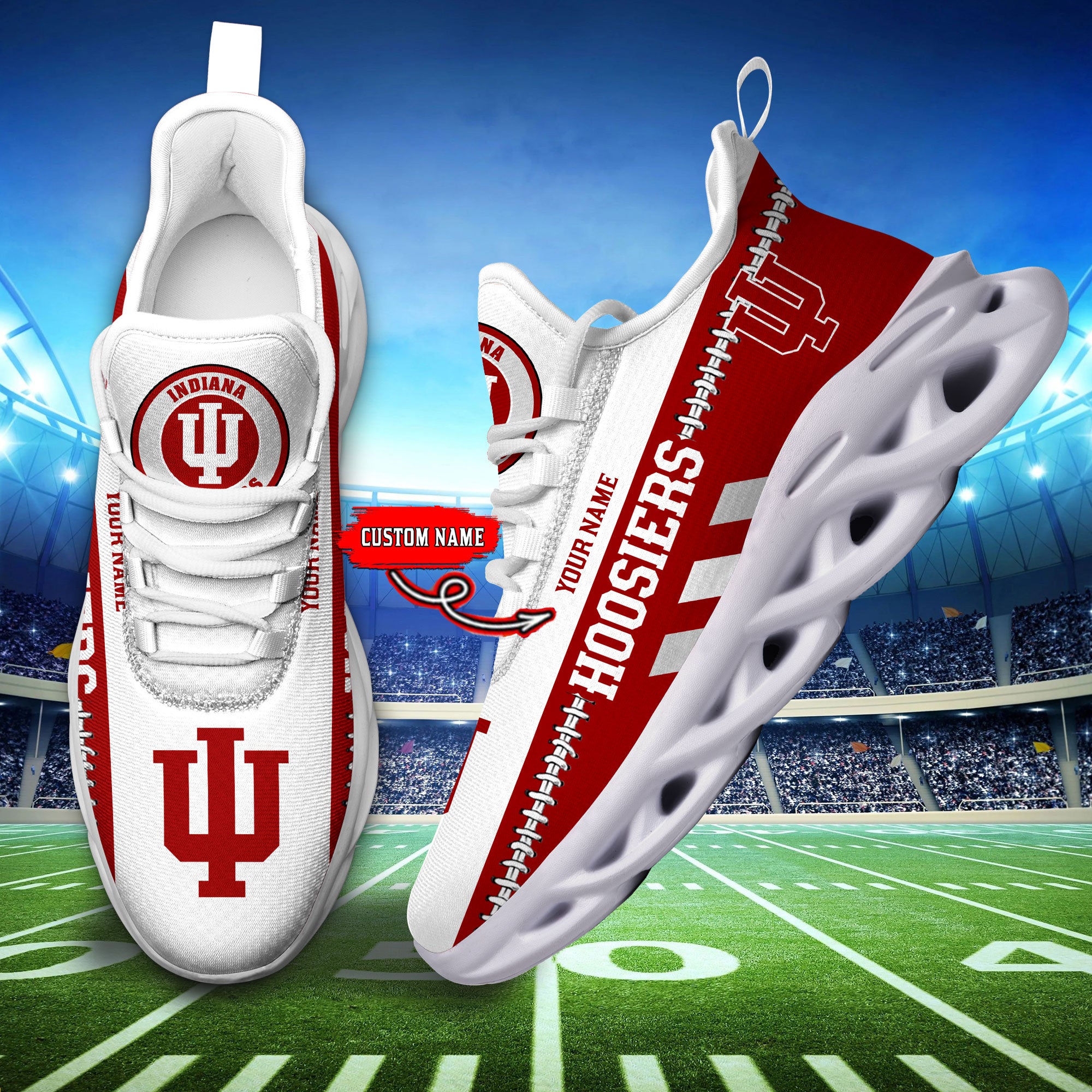 Personalized Indiana Hoosiers Max Soul Shoes Sneakers for Men And Women – Motorcycle Shoes, Motorsport Shoes - Image 5