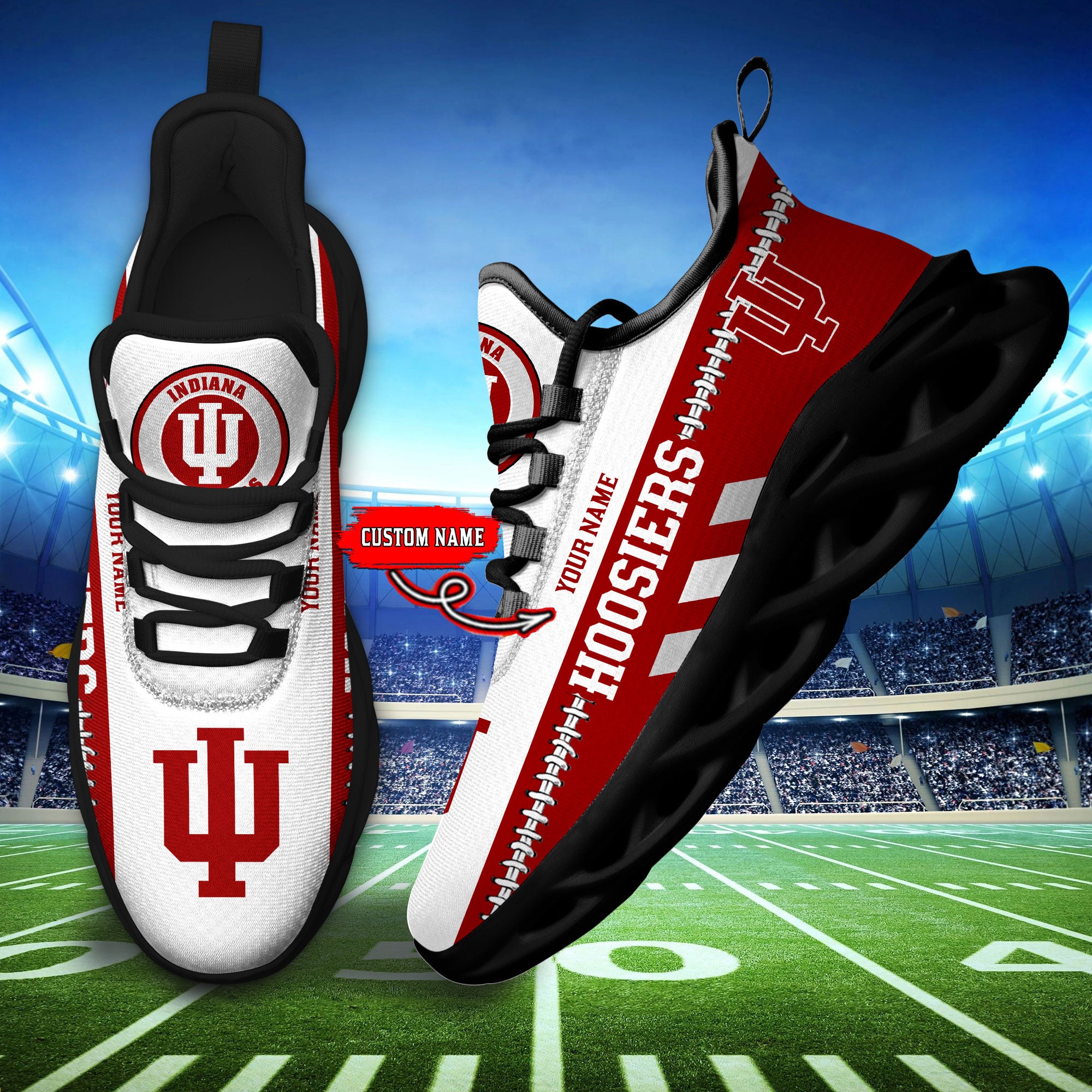 Personalized Indiana Hoosiers Max Soul Shoes Sneakers for Men And Women – Motorcycle Shoes, Motorsport Shoes - Image 4