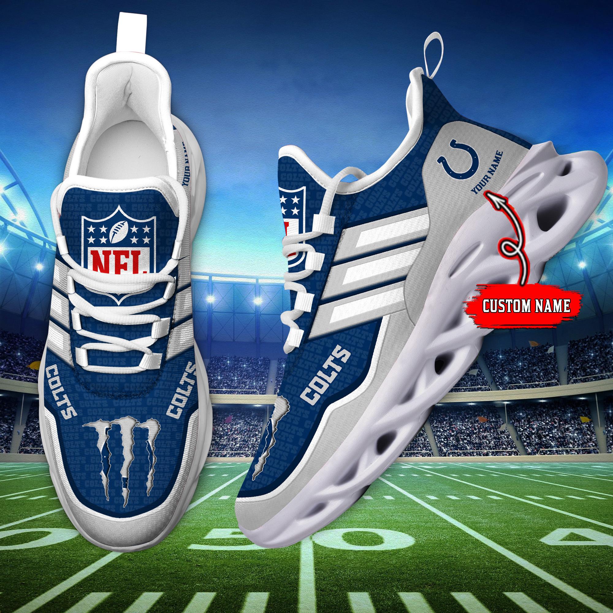 Personalized Indianapolis Colts Max Soul Shoes Sneakers for Men And Women – NFL Football Fan Shoes, Team Sneakers