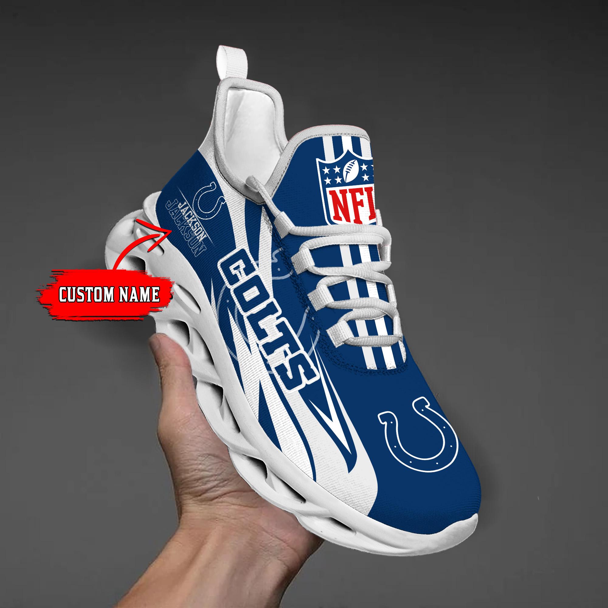 Personalized Indianapolis Colts Max Soul Shoes Sneakers for Men And Women – NFL Football Fan Shoes, Team Sneakers