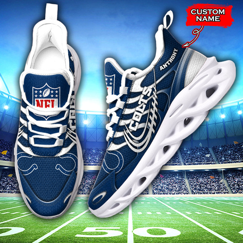 Personalized Indianapolis Colts NFL Max Soul Shoes Sneakers for Men And Women – NFL Football Fan Shoes, Team Sneakers