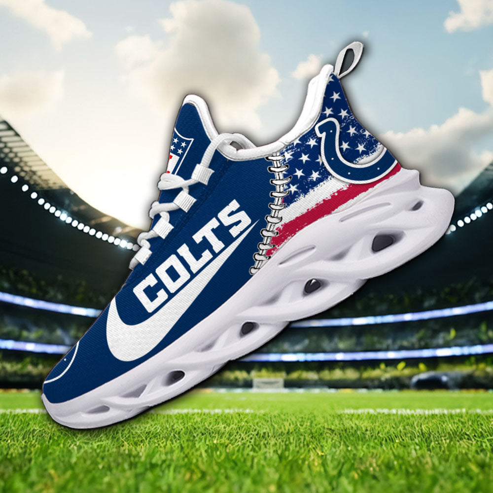 Personalized Indianapolis Colts NFL Max Soul Shoes Sneakers for Men And Women – NFL Football Fan Shoes, Team Sneakers