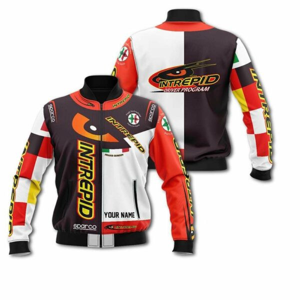 Personalized Intrepid Team Racing Sparco Bomber Jacket | Motorsport Racing Jacket for Men & Women | Racing Fan Gift