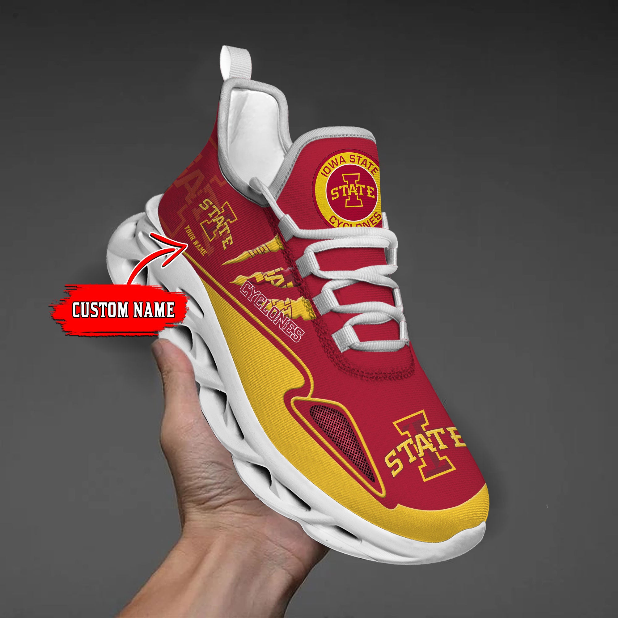 Personalized Iowa State Cyclones Max Soul Shoes Sneakers for Men And Women – NCAA Fan Shoes, Team Sneakers