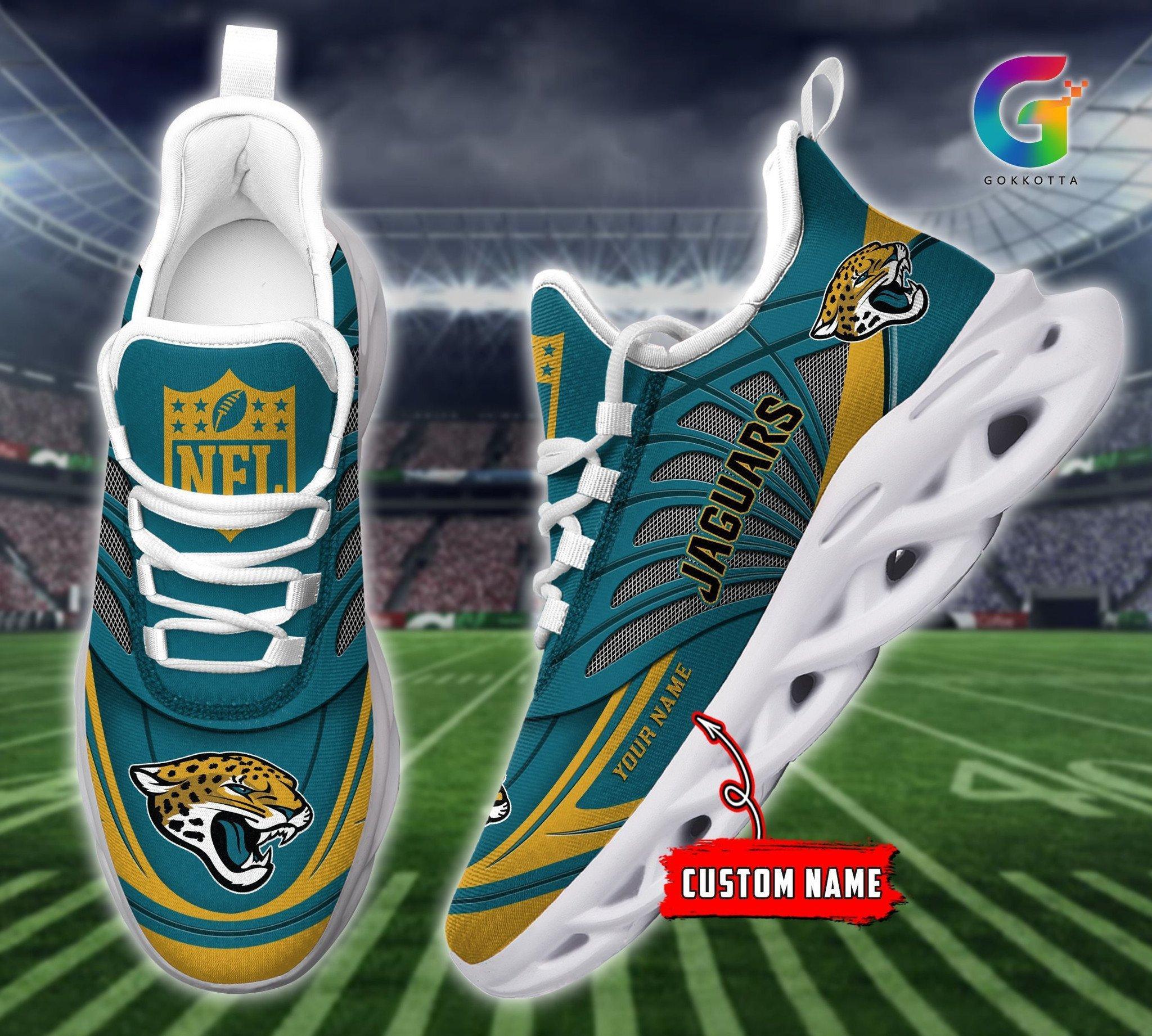Personalized Jacksonville Jaguars Max Soul Shoes Sneakers for Men And Women – NFL Football Fan Shoes, Team Sneakers