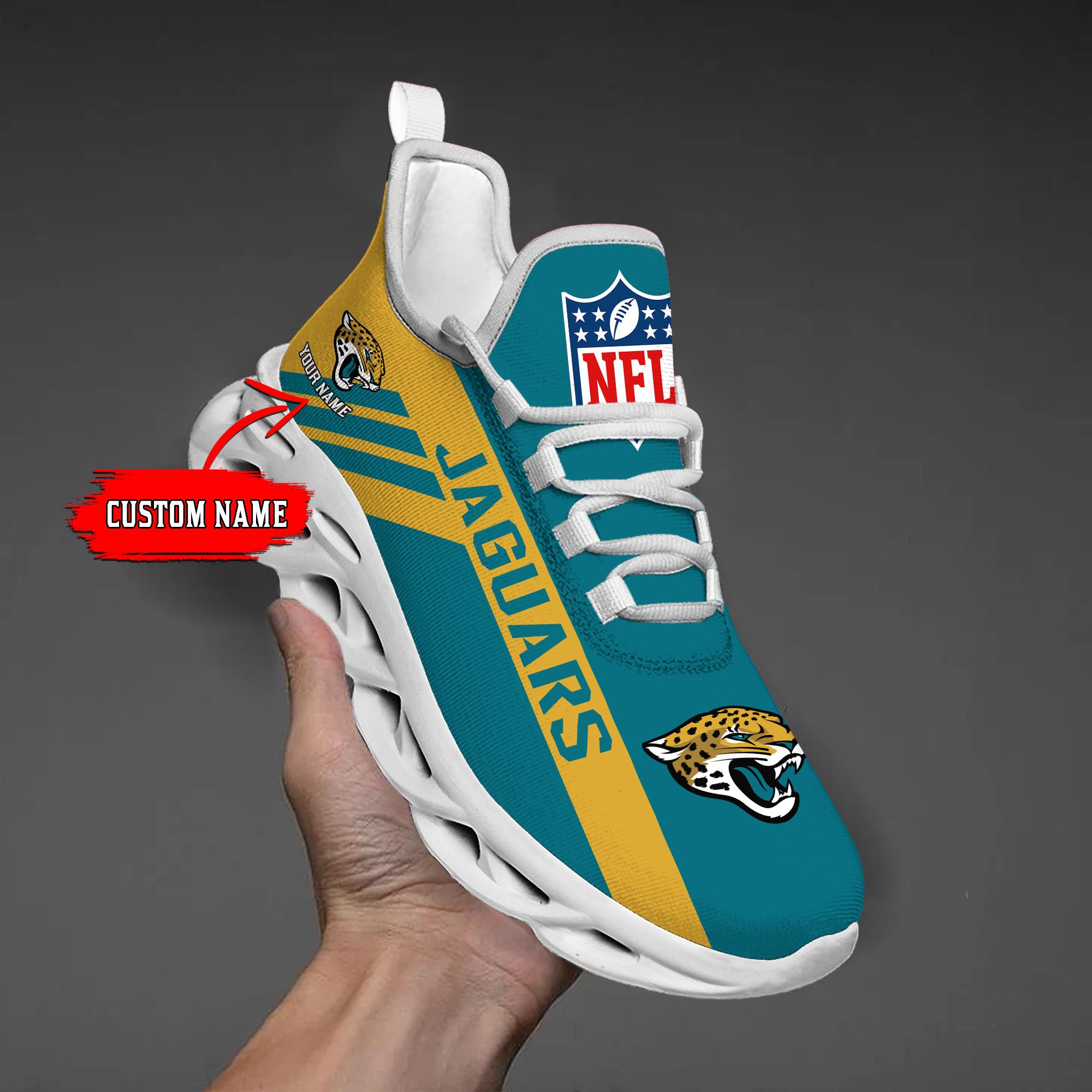 Personalized Jacksonville Jaguars Max Soul Shoes Sneakers for Men And Women – NFL Football Fan Shoes, Team Sneakers