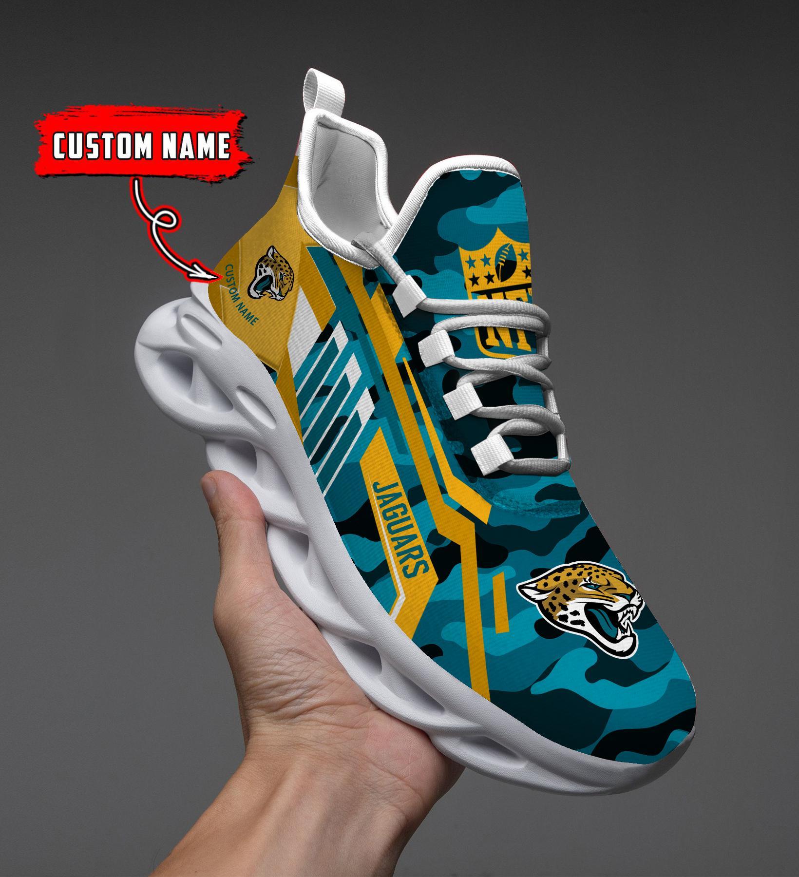 Personalized Jacksonville Jaguars Max Soul Shoes Sneakers for Men And Women – NFL Football Fan Shoes, Team Sneakers