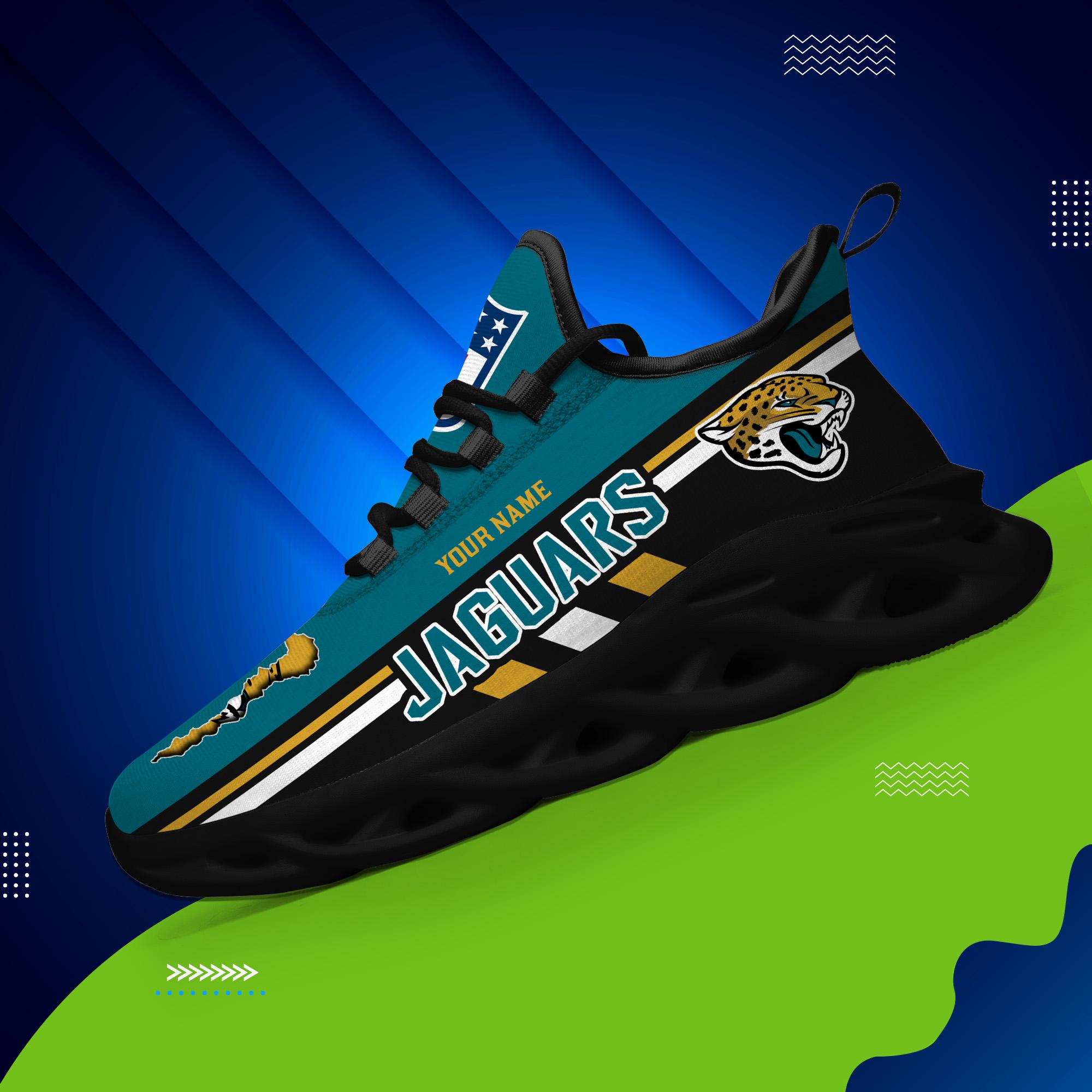 Personalized Jacksonville Jaguars Max Soul Shoes Sneakers for Men And Women – NFL Football Fan Shoes, Team Sneakers - Image 4
